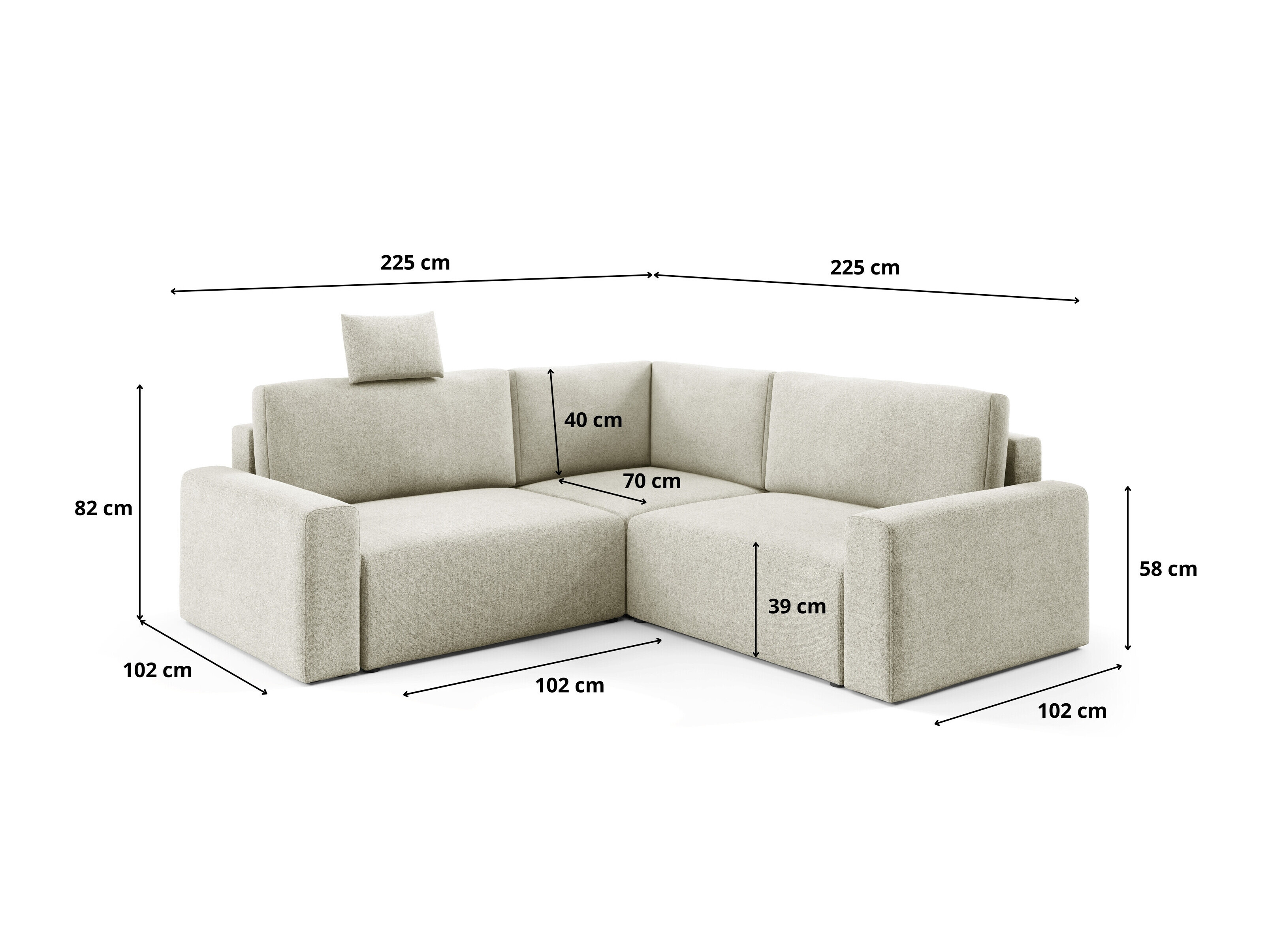 Hjørnesofa Franklin 226 (Sicuro 60)