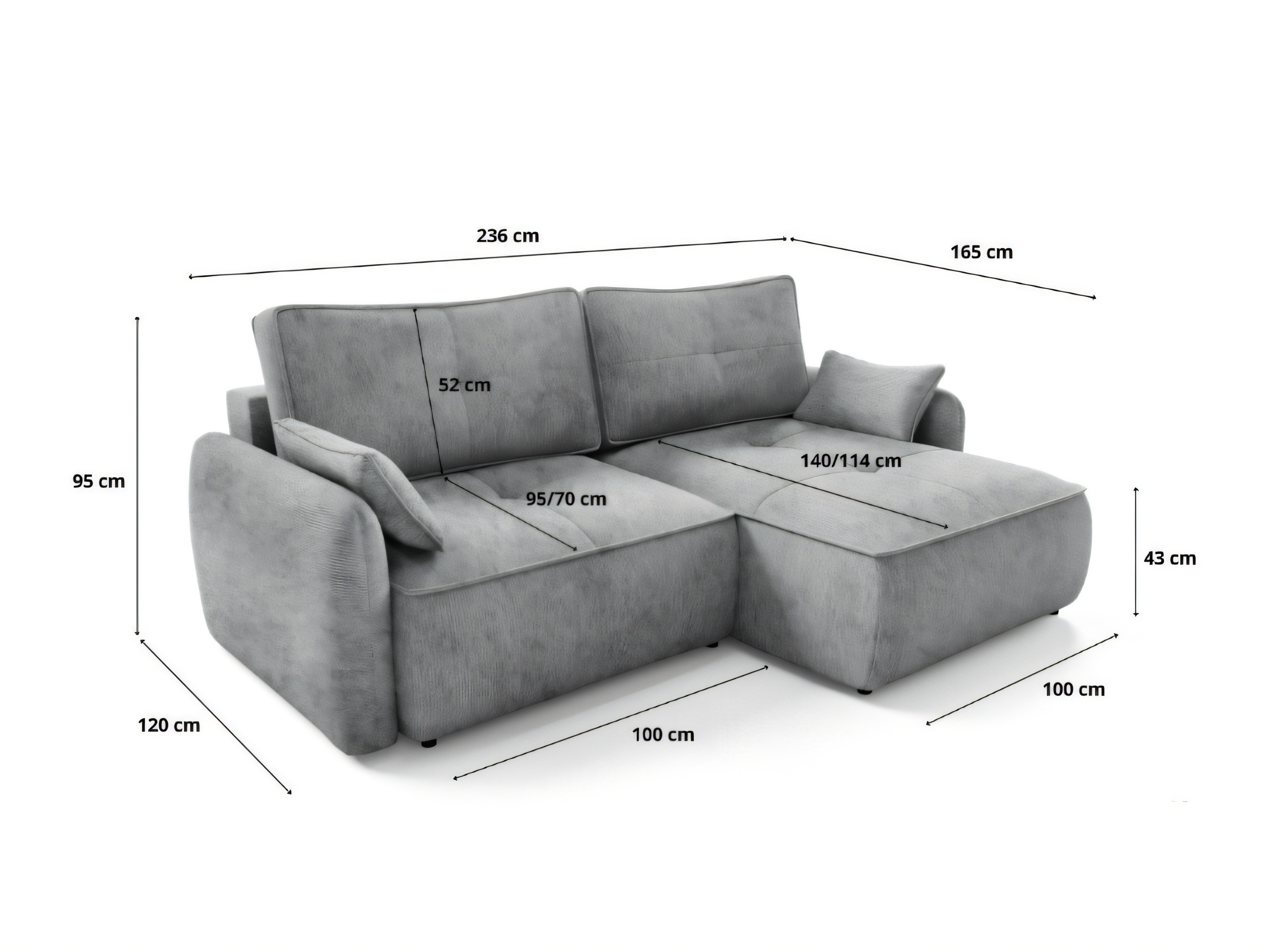Hjørnesofa Franklin 227 (Vibe 95)