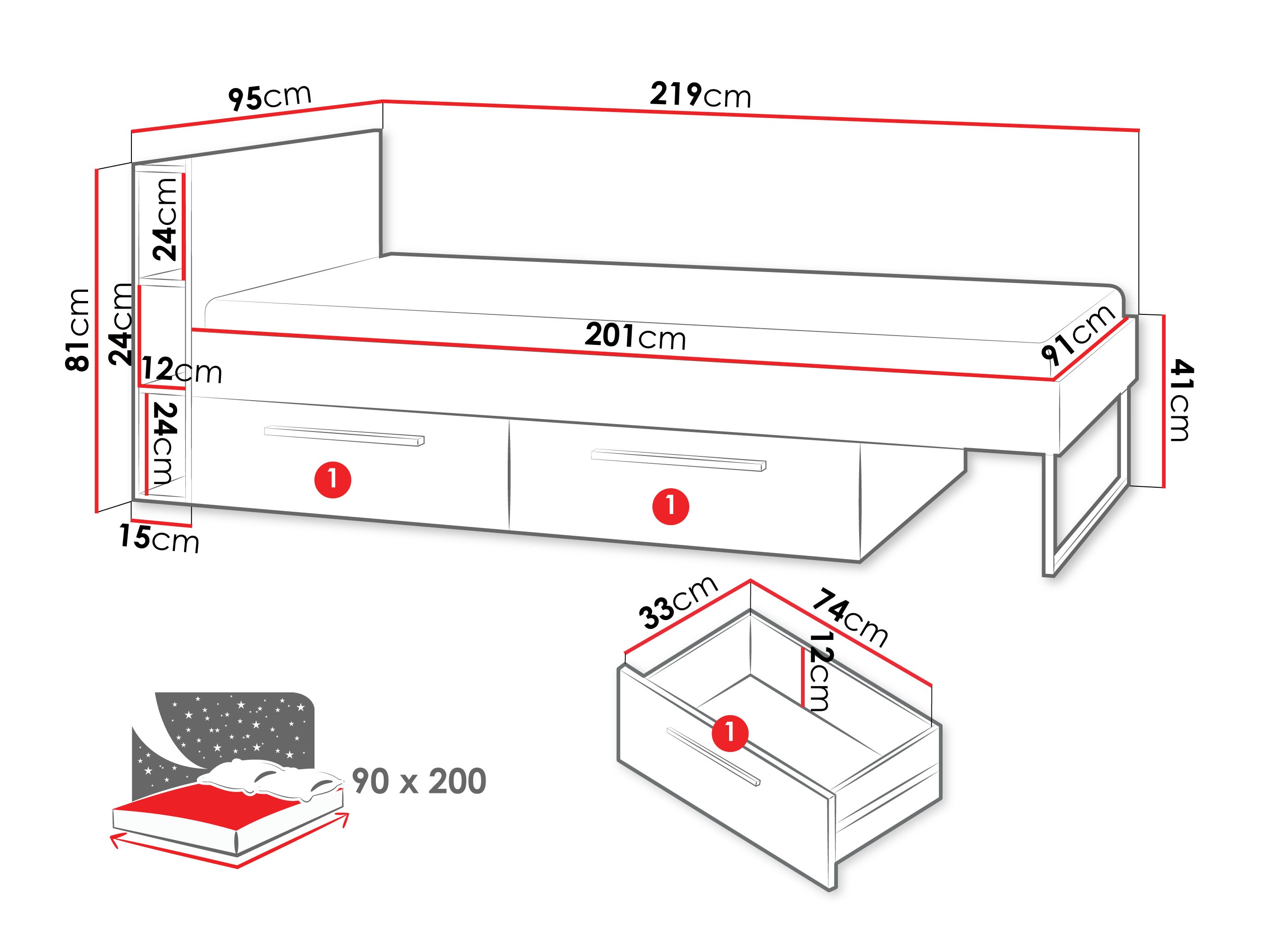 Seng Etruva 110 (Kashmir + Blå)