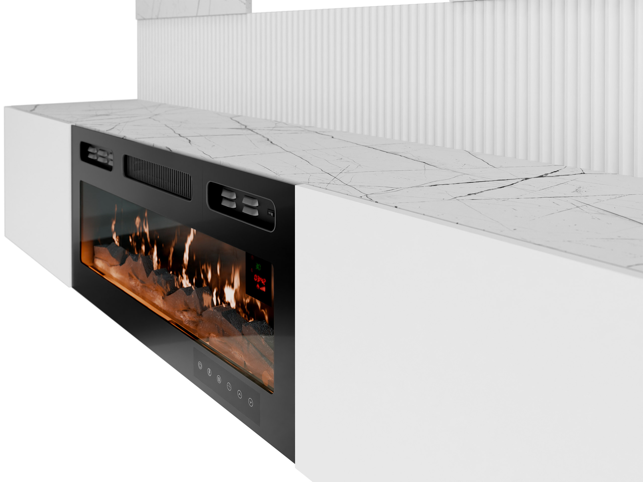 Stuemøbelsæt Comfivo Salix VII (Hvid + Hvid marmor)