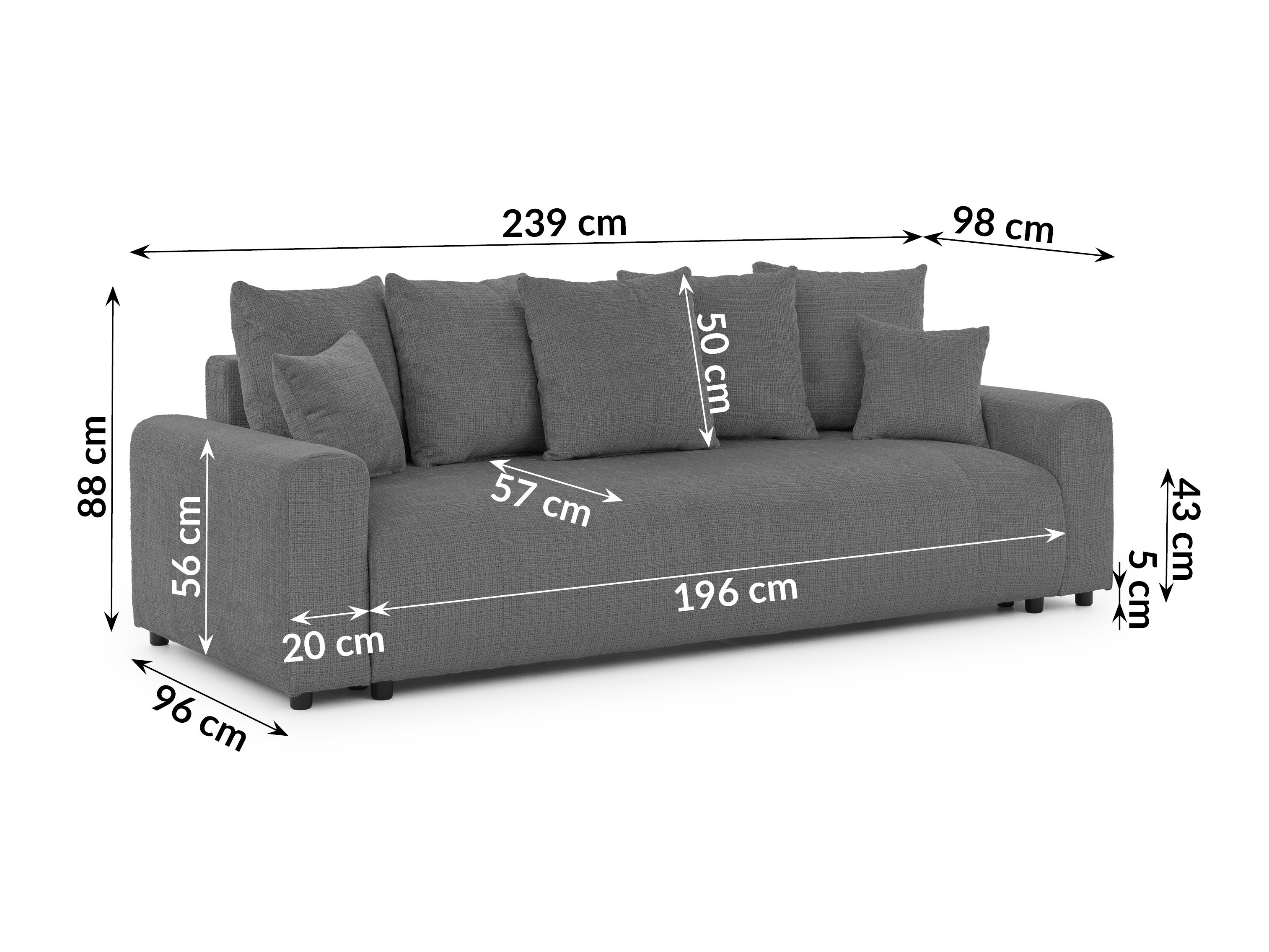 Sovesofa Rocklin 219 (Lincoln 17)