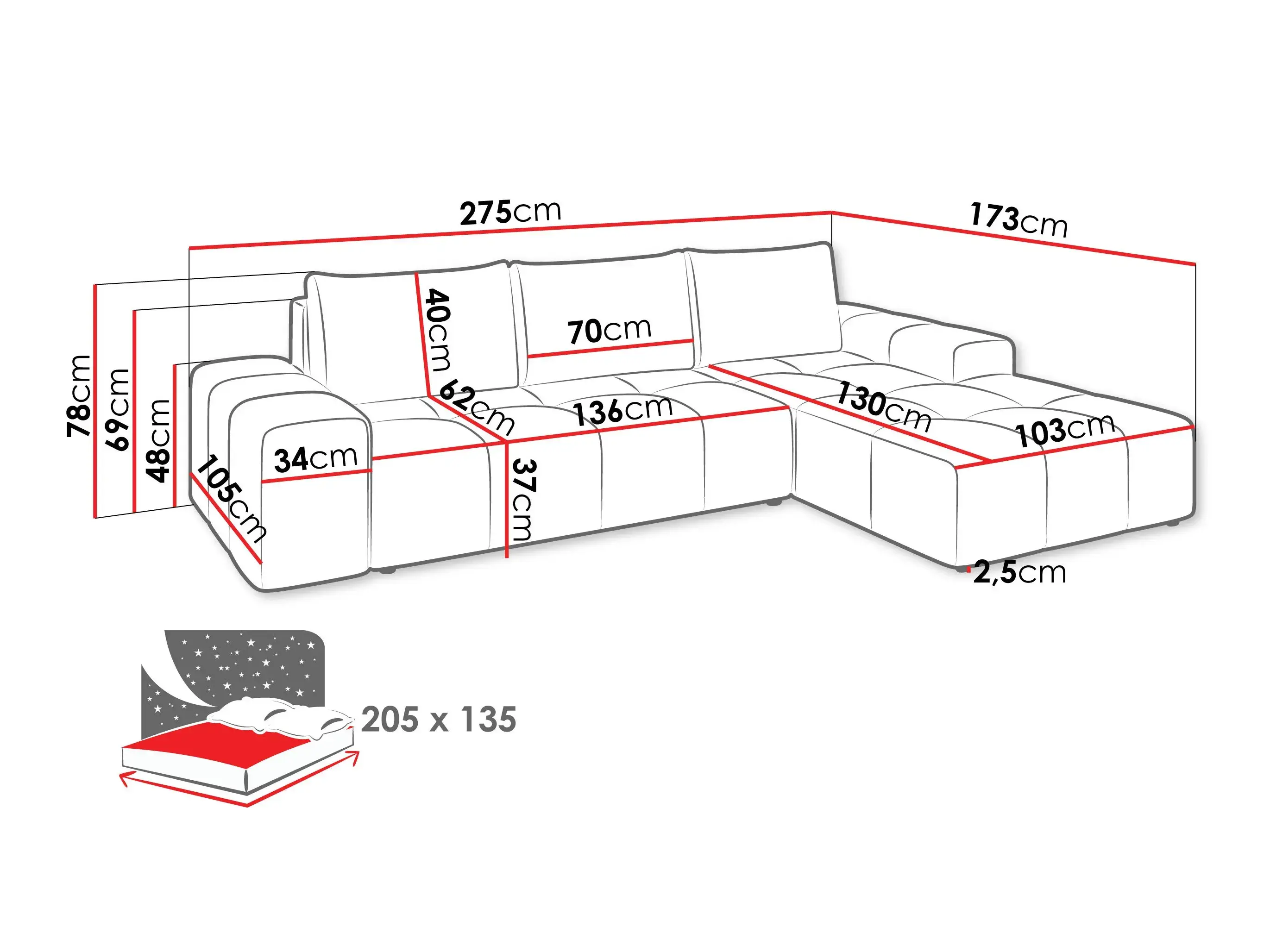 Hjørnesofa Comfivo Origor I (Lambi 07)