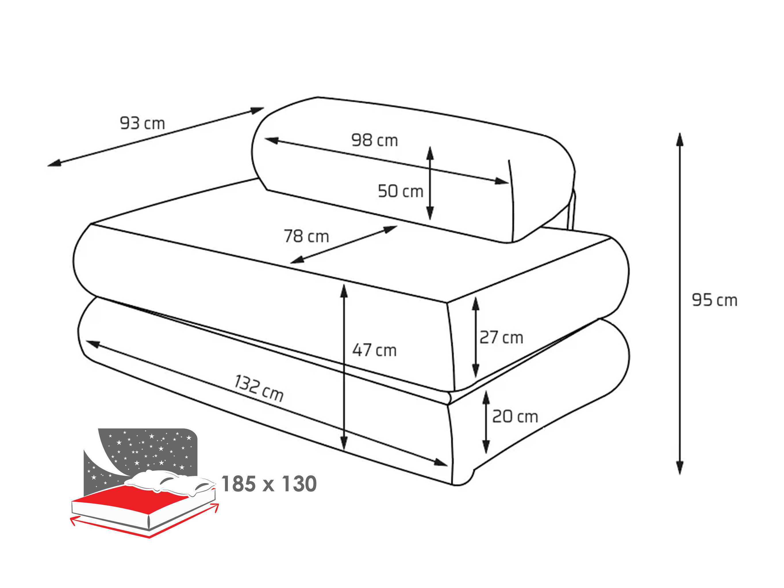Sovesofa Carson 141 (Cruz 15)