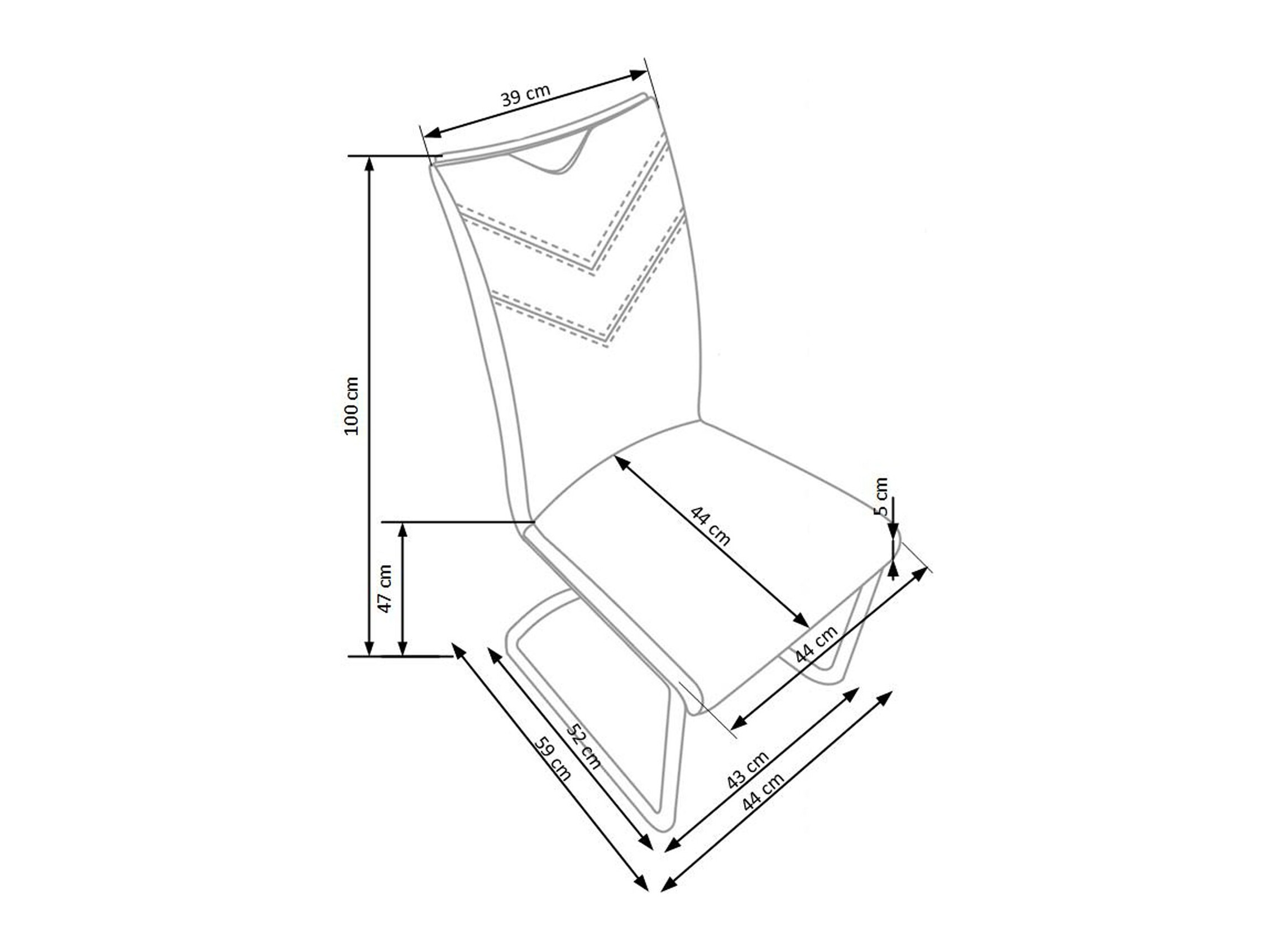 Stol Houston 2202 (Sort)