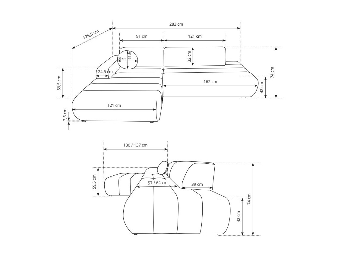 Hjørnesofa Kingston 212 (Wilma 04)