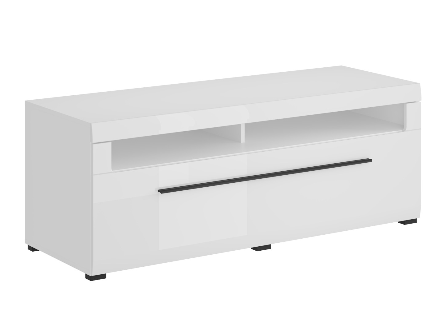 TV-bord Ophsalu 103 (Hvid + Glansfuld hvid)