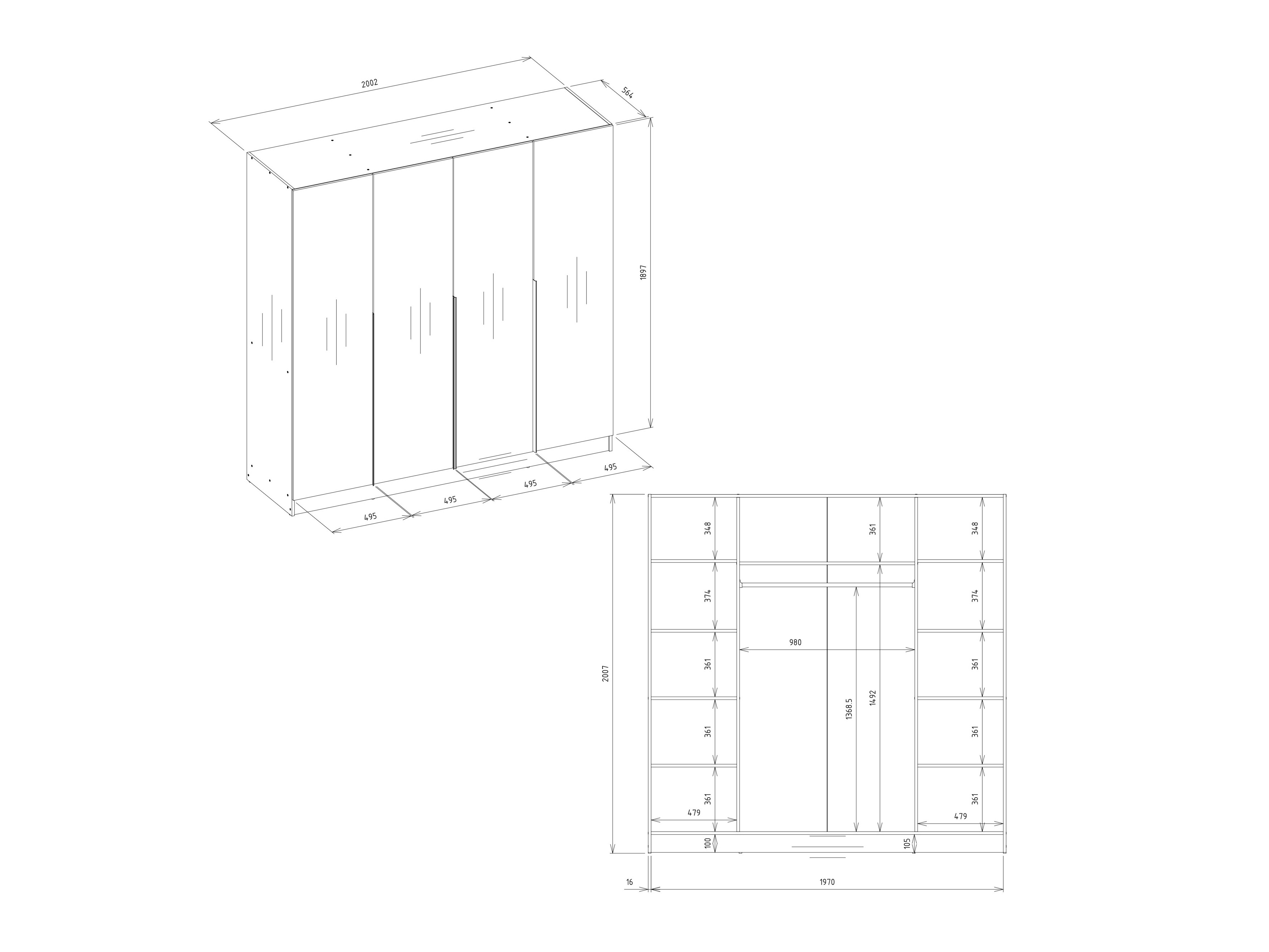 Garderobeskab Mandeville 400