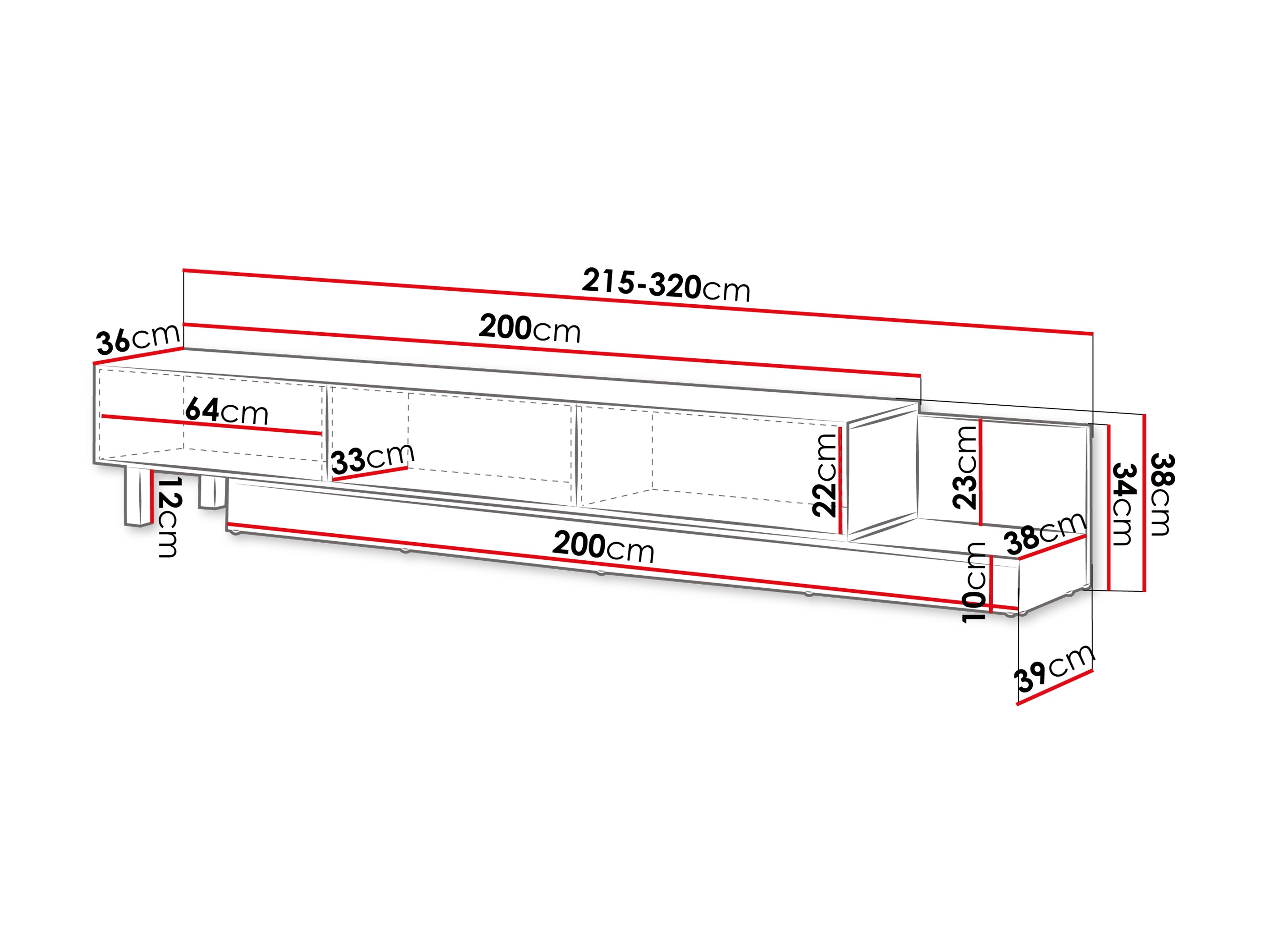TV-bord Charlotte 214