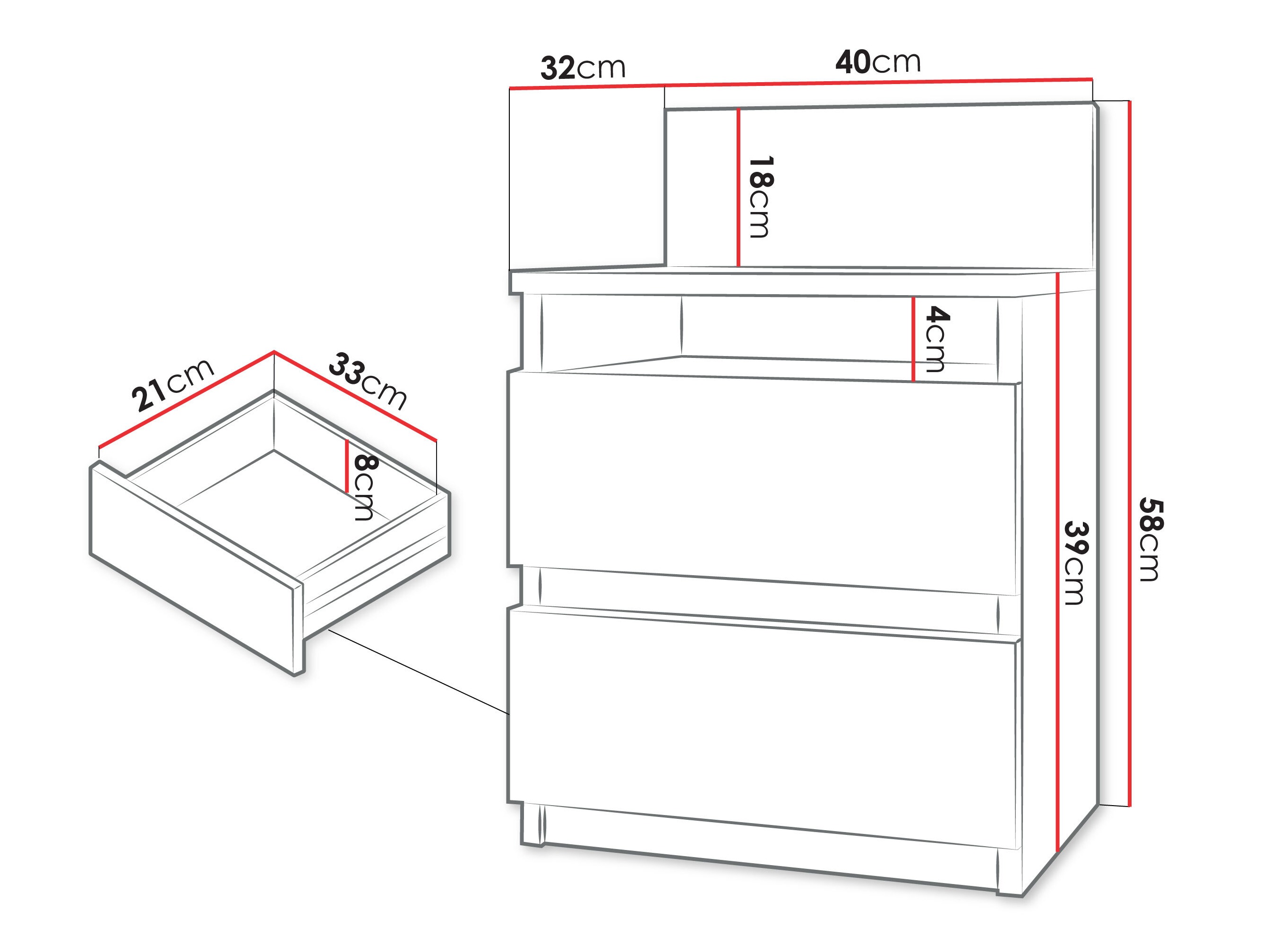Sengebord Comfivo Structor (Hvid)