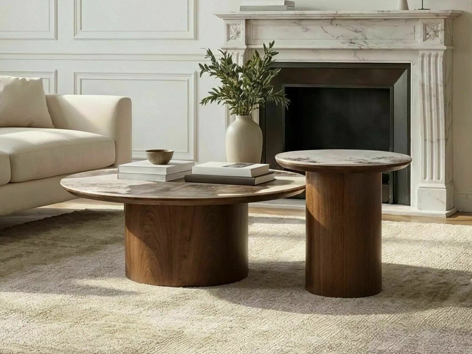 Sidebord Detroit 1058 (Sten Mønster + Valnød)