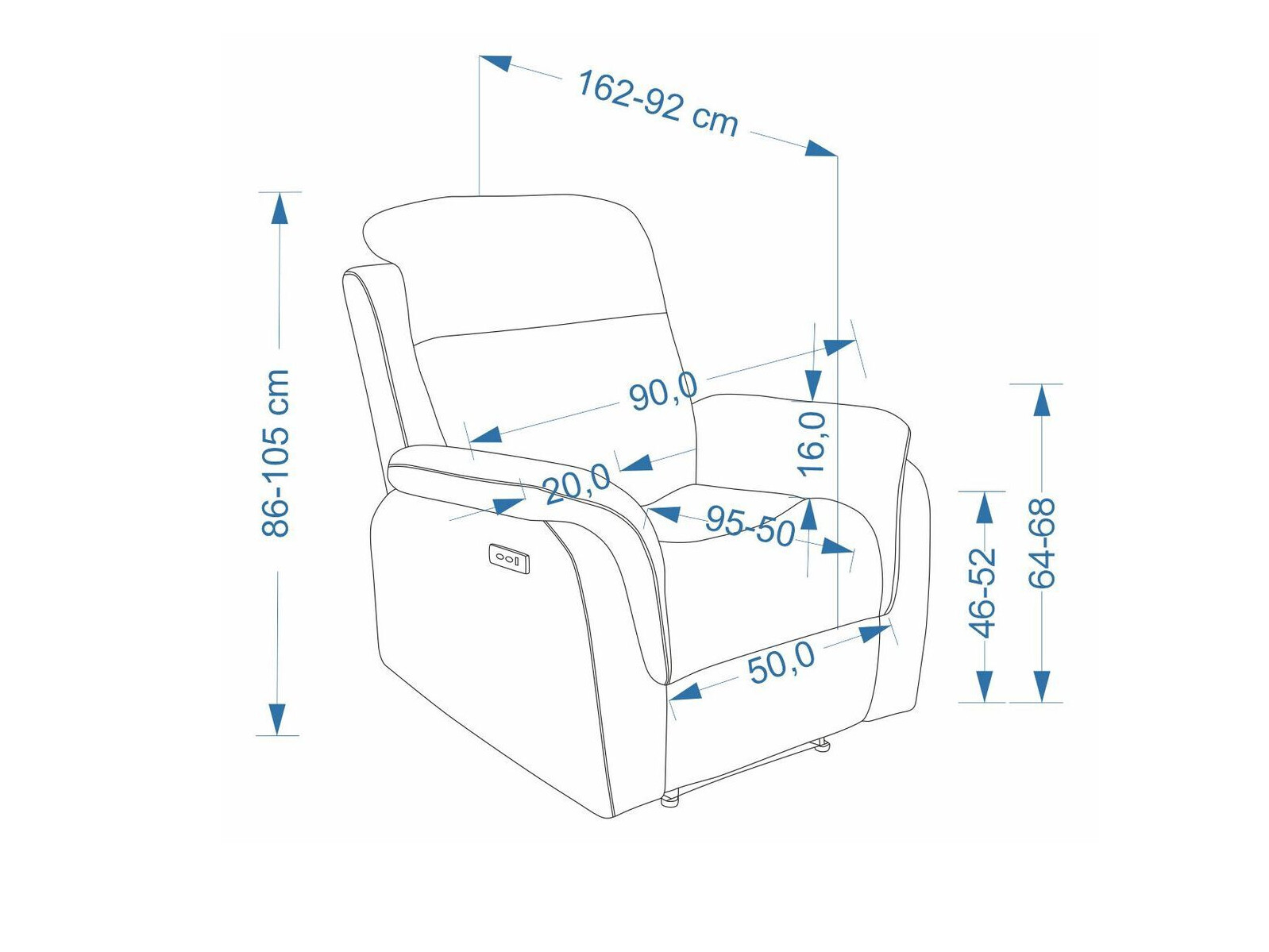 Hvilestol Houston 2216 (Vinci 11)