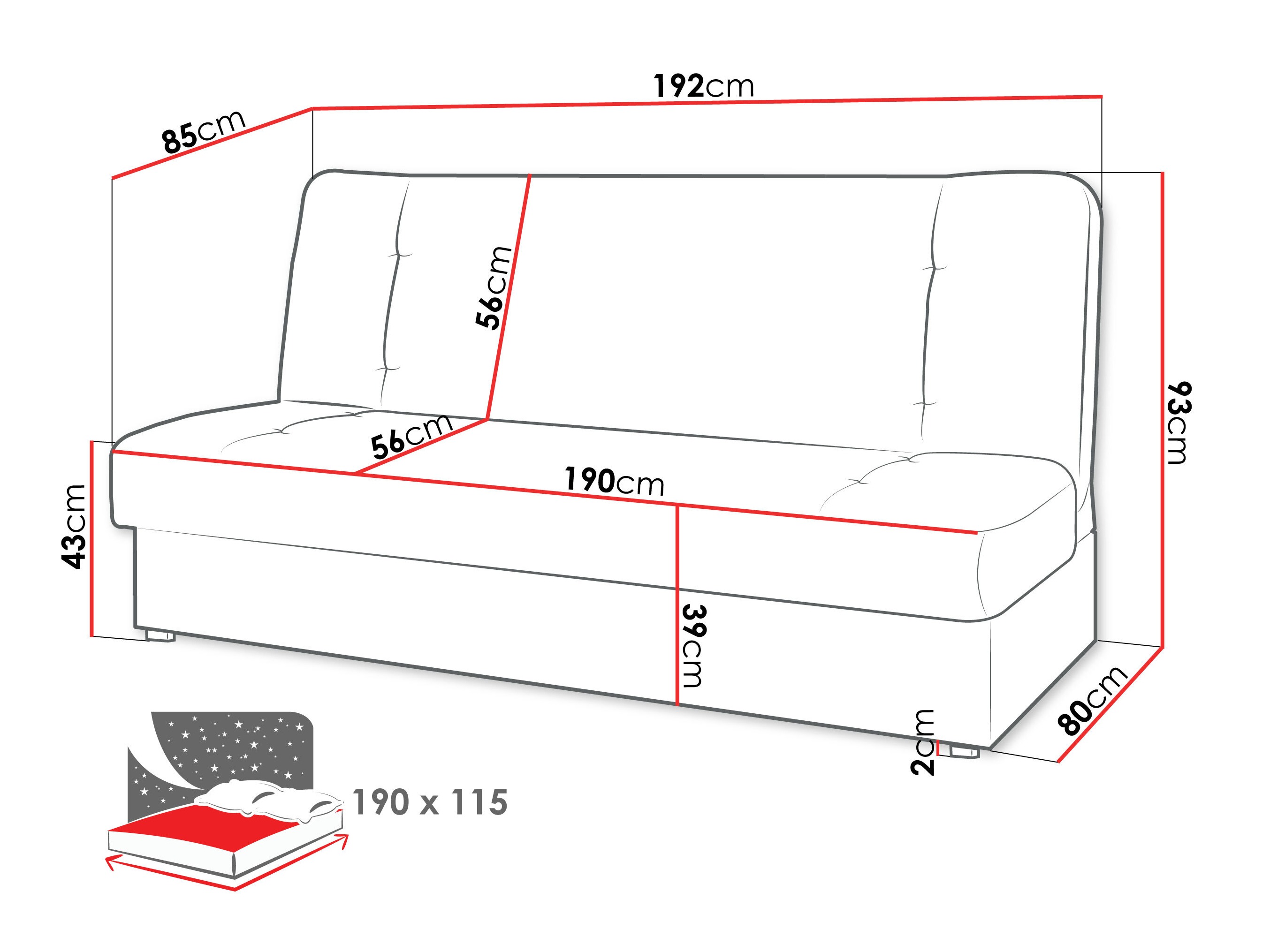 Sovesofa Sapies (Lawa 01)