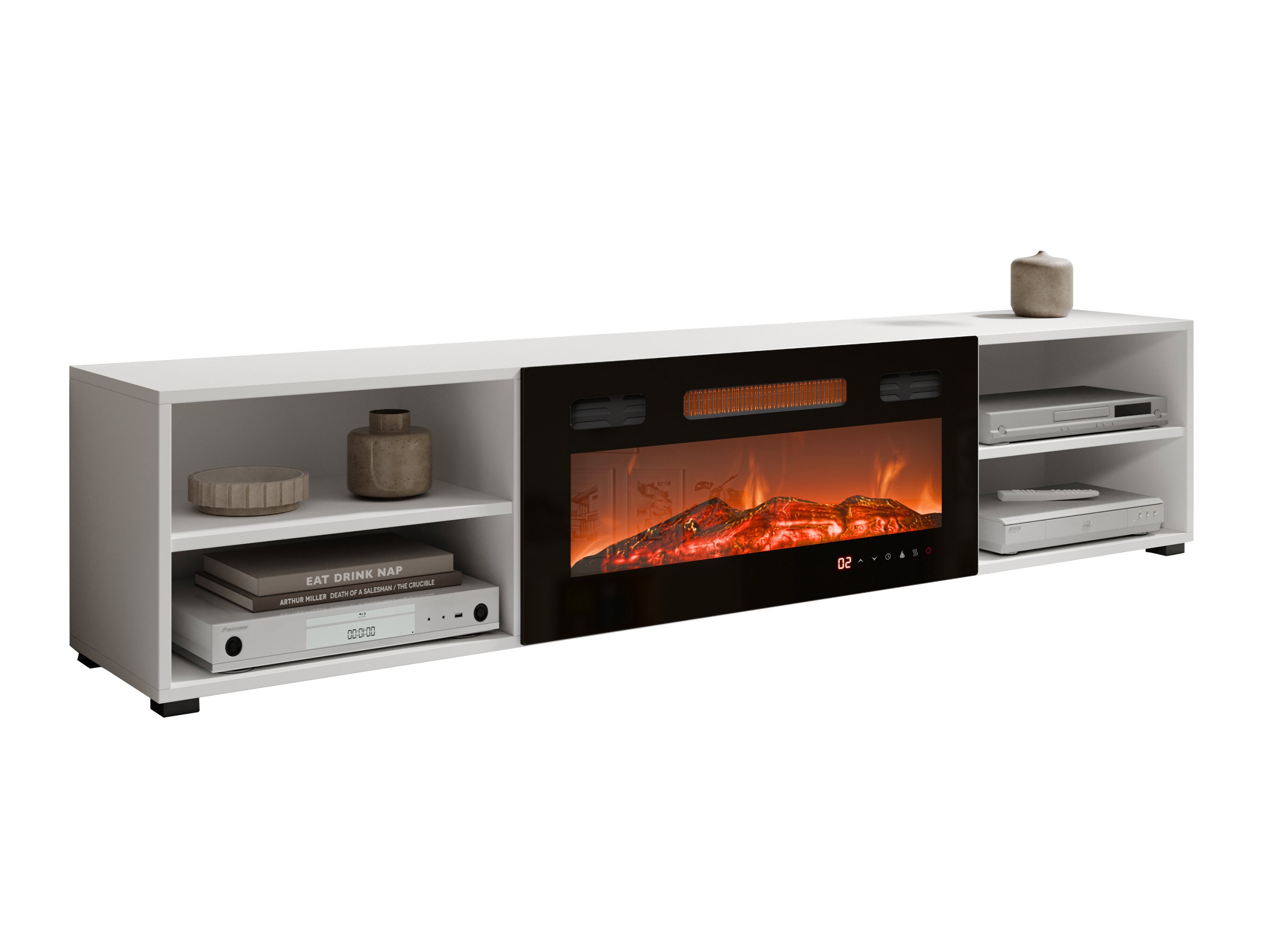 TV-bord Charlotte 190 (Hvid + Sort)