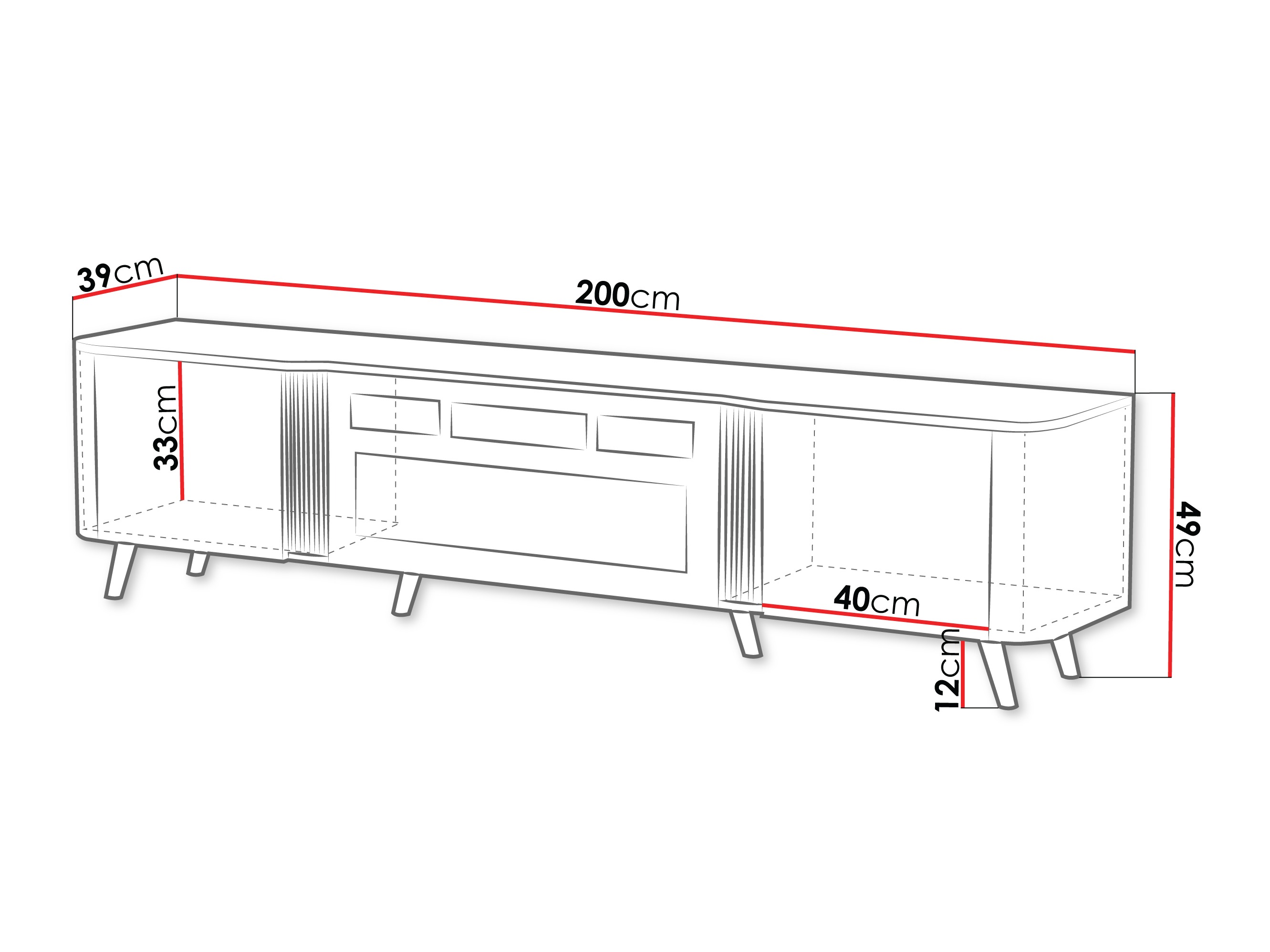 TV-bord Modus (Kashmir + Sort)