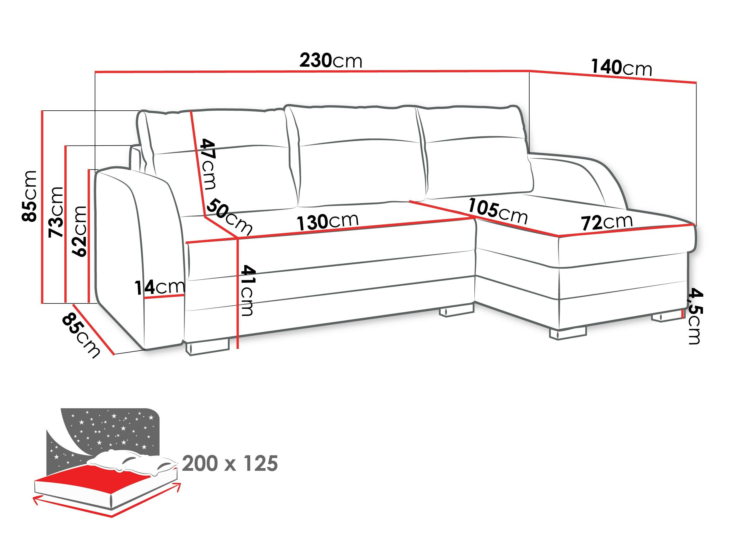 Hjørnesofa Gratia (Soft 011 + Lawa 05)