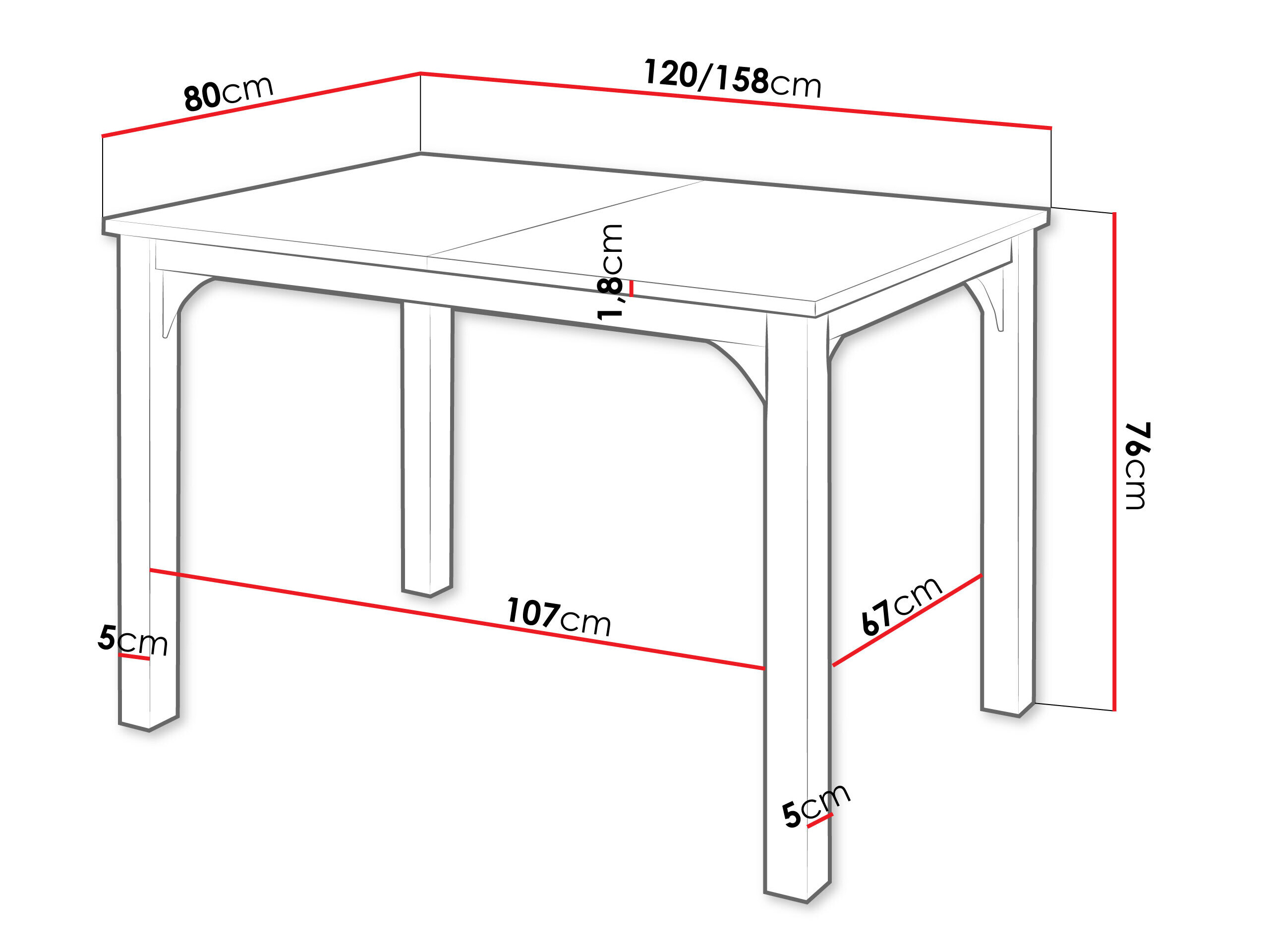 Bord Oswego 135 (Grafit + Sort)