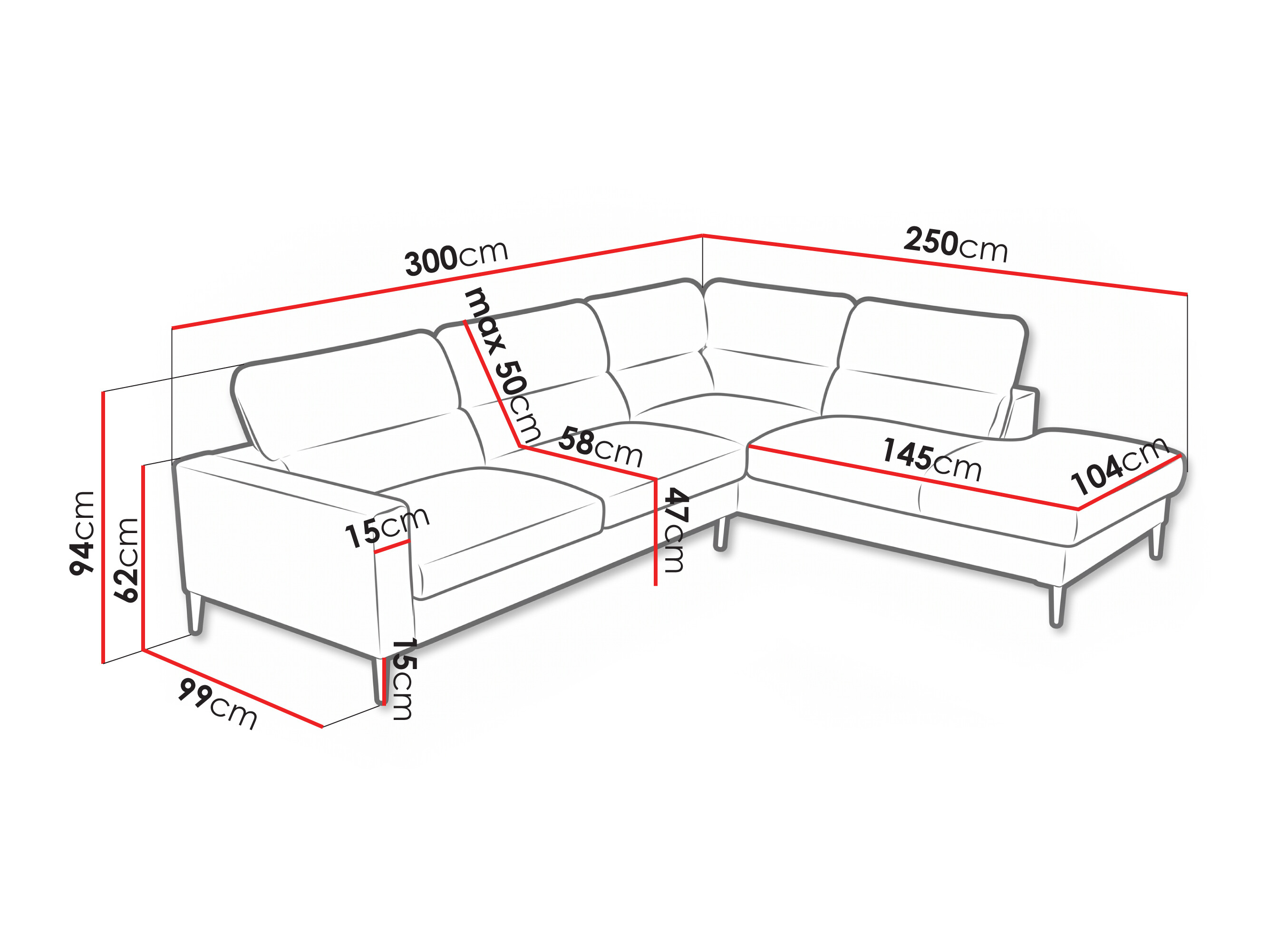 Hjørnesofa Lufkin 151 (Lincoln 03)