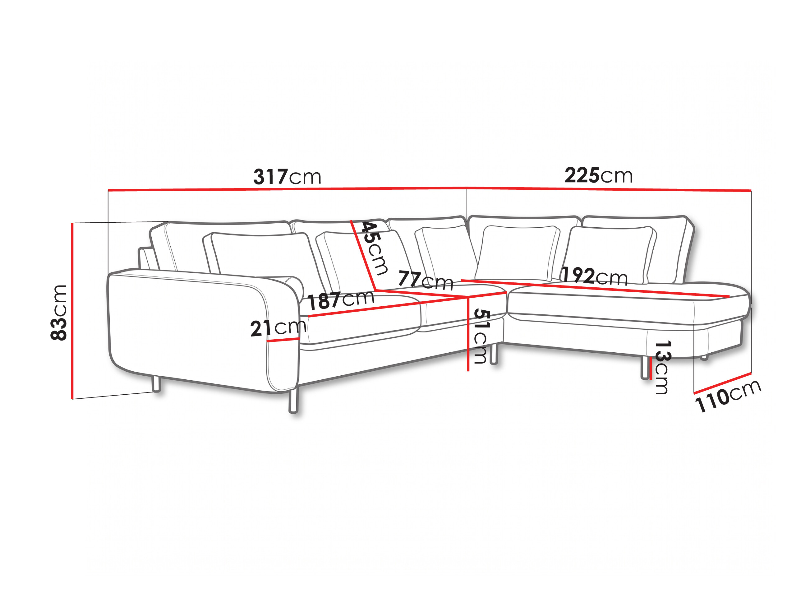 Hjørnesofa Lufkin 158 (Modo 2301)