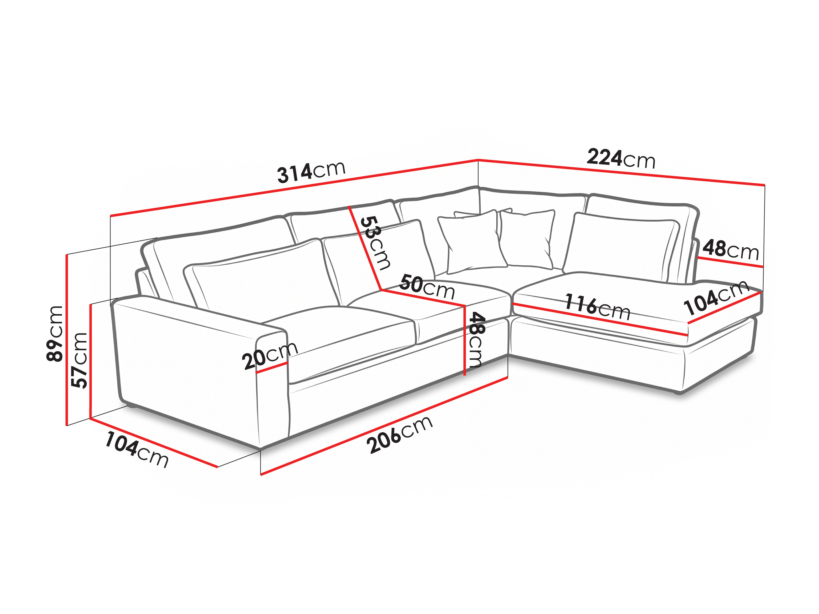 Hjørnesofa Somava 100 (Lincoln 75)