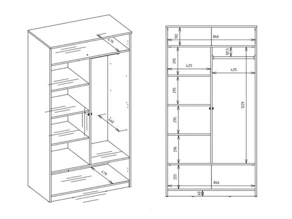 Garderobeskab Mandeville 408 (Hvid)
