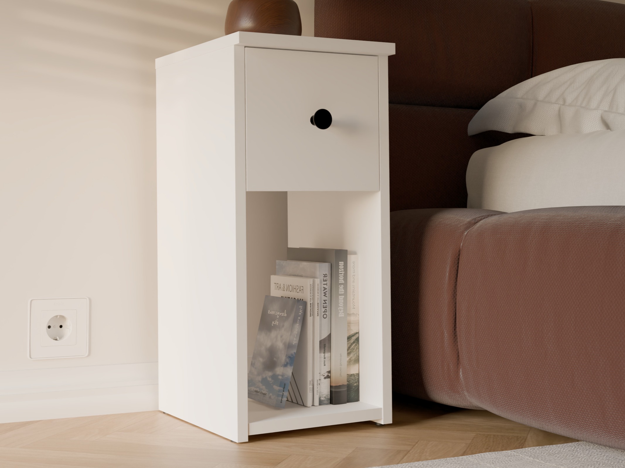 Sengebord Mandeville 409 (Hvid)