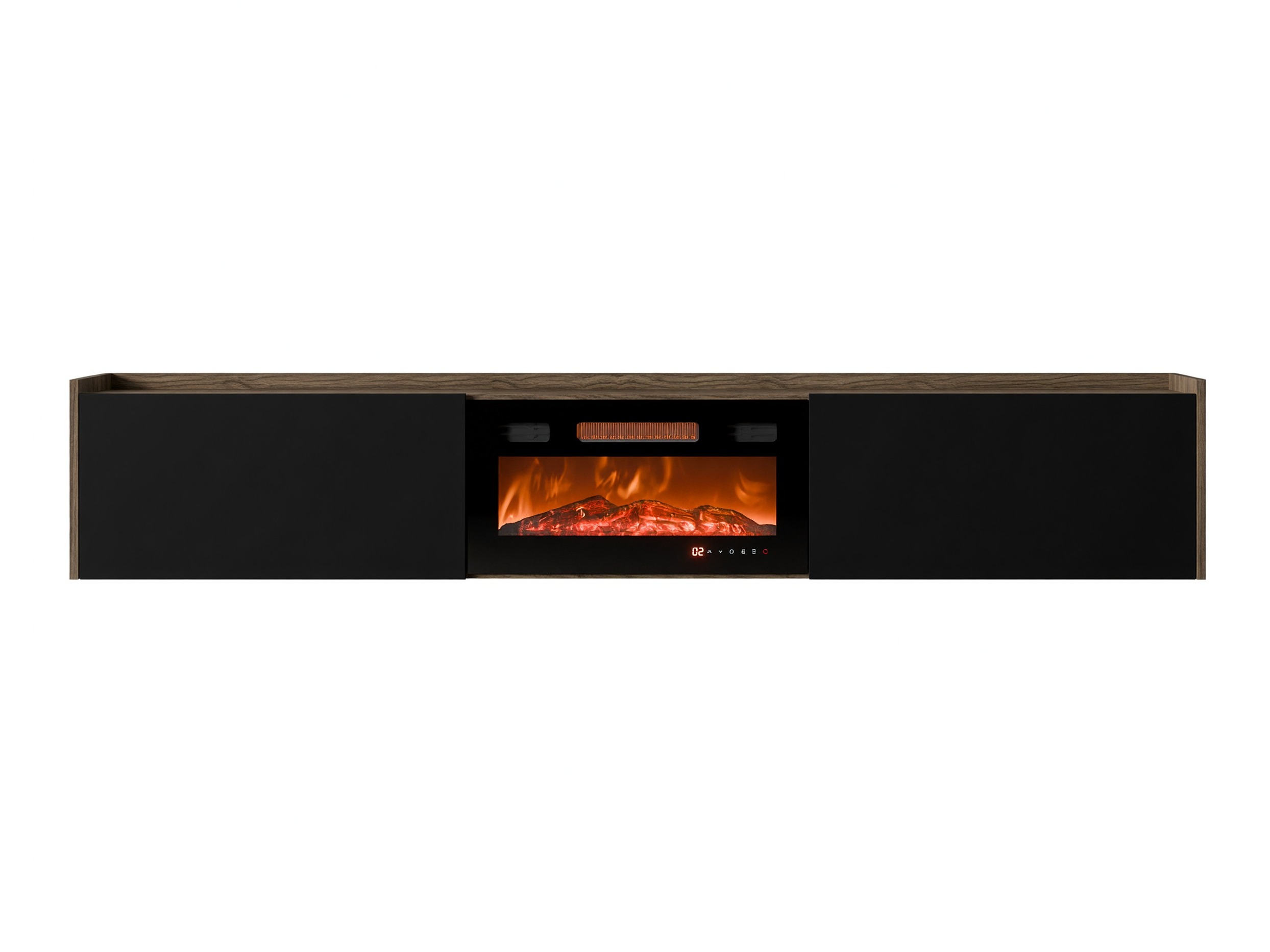 TV-bord Charlotte 215 (Sort + Valnød)
