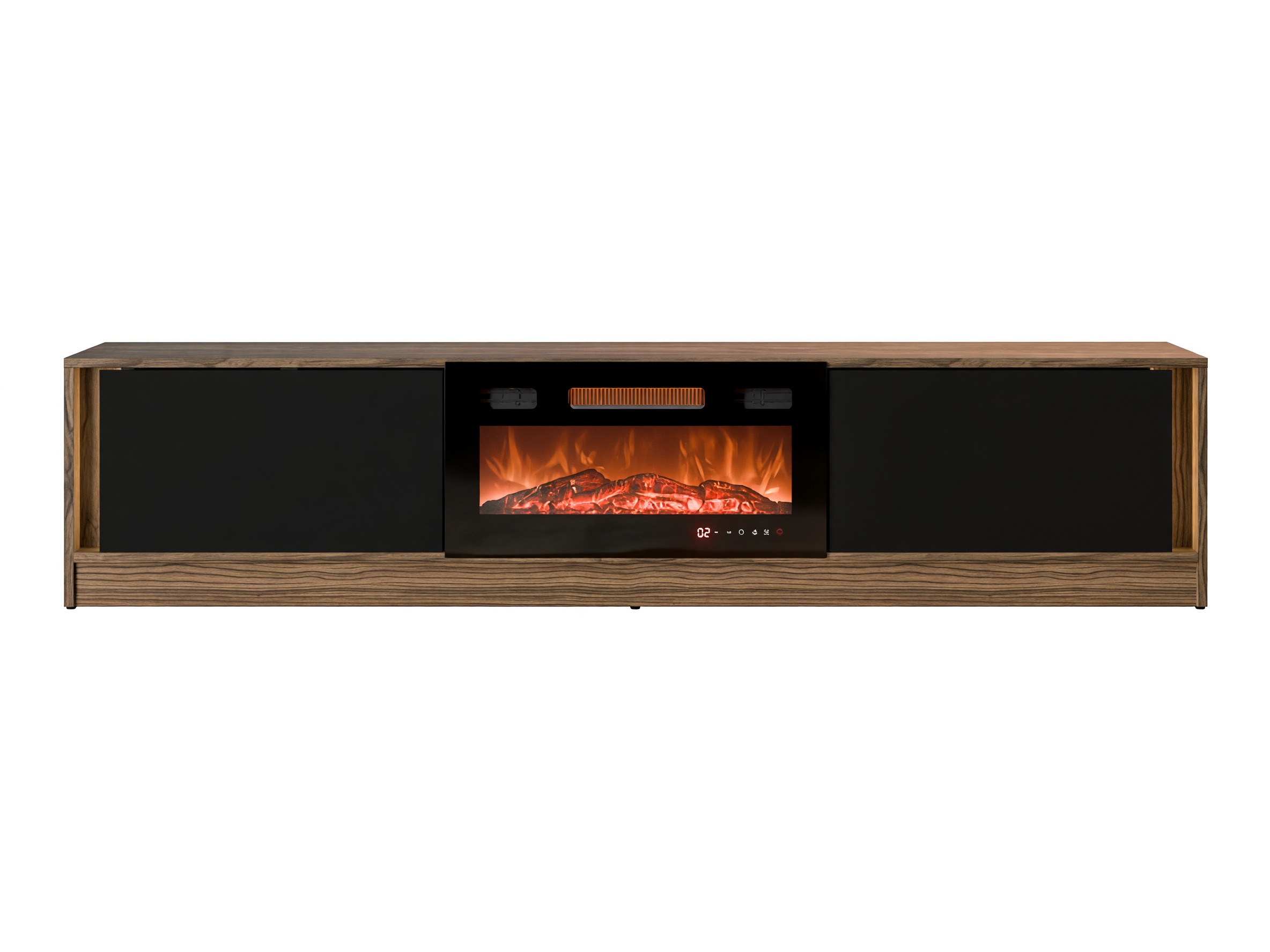TV-bord Charlotte 217 (Valnød + Sort)