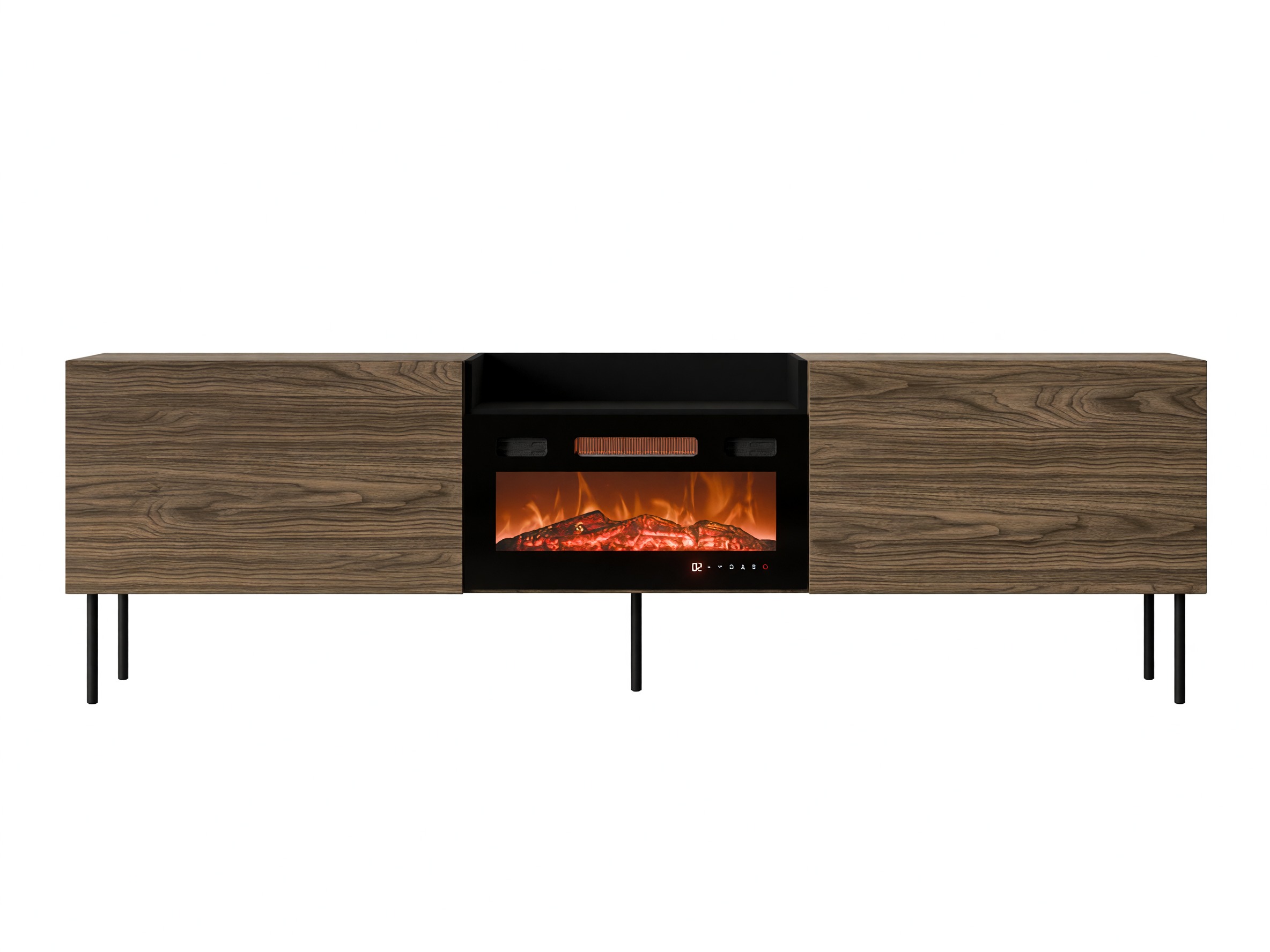 TV-bord Charlotte 216 (Valnød + Sort)