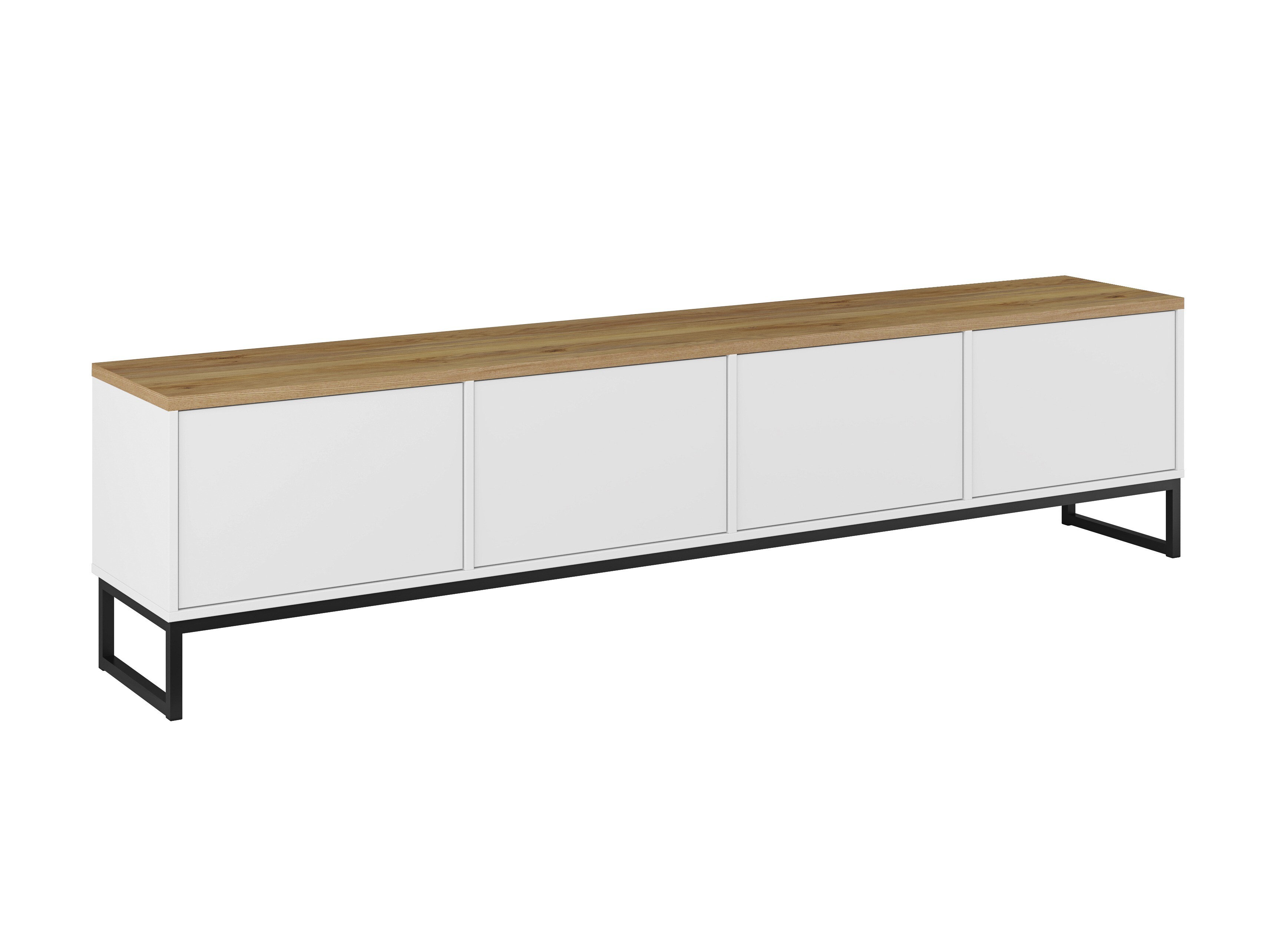TV-bord Camtolo 101 (Hvid + Lys eg)