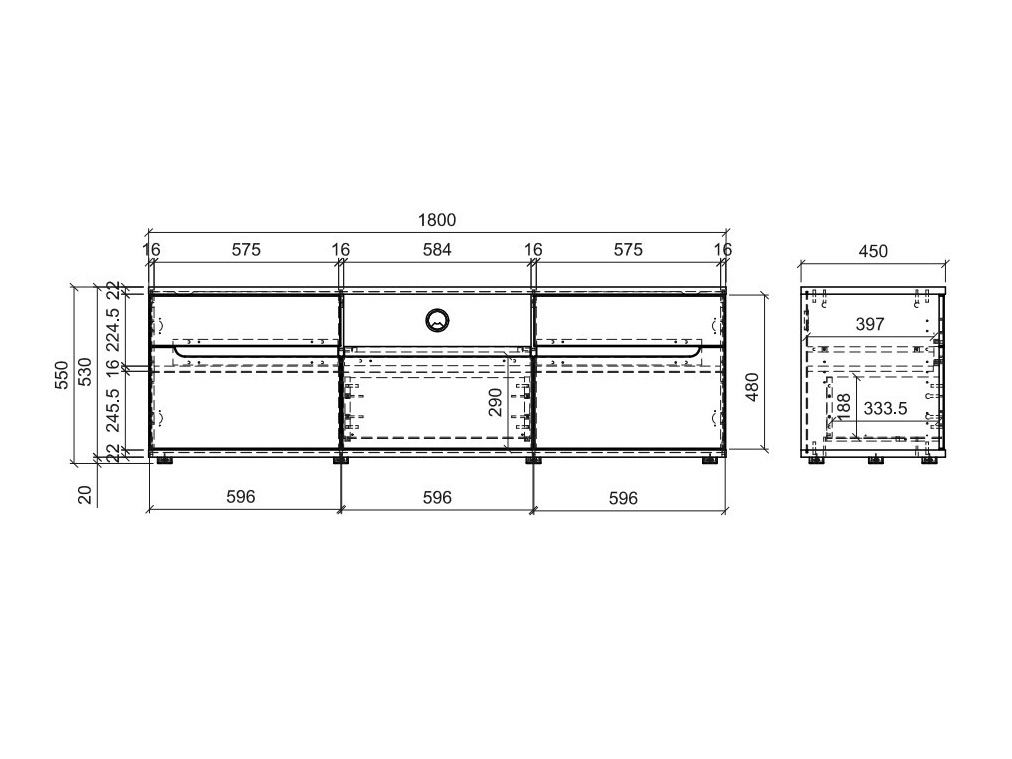 TV-bord Lirfela 100
