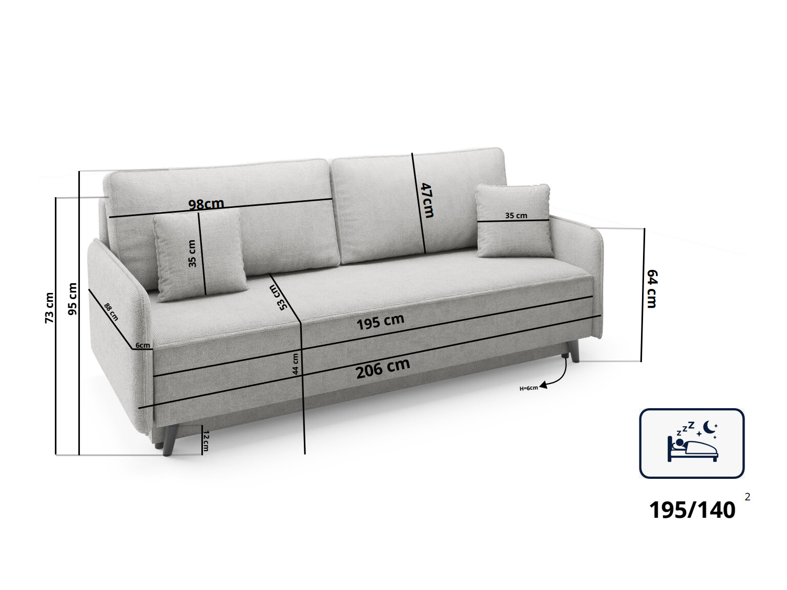 Sovesofa Alton 112 (Garden 18)
