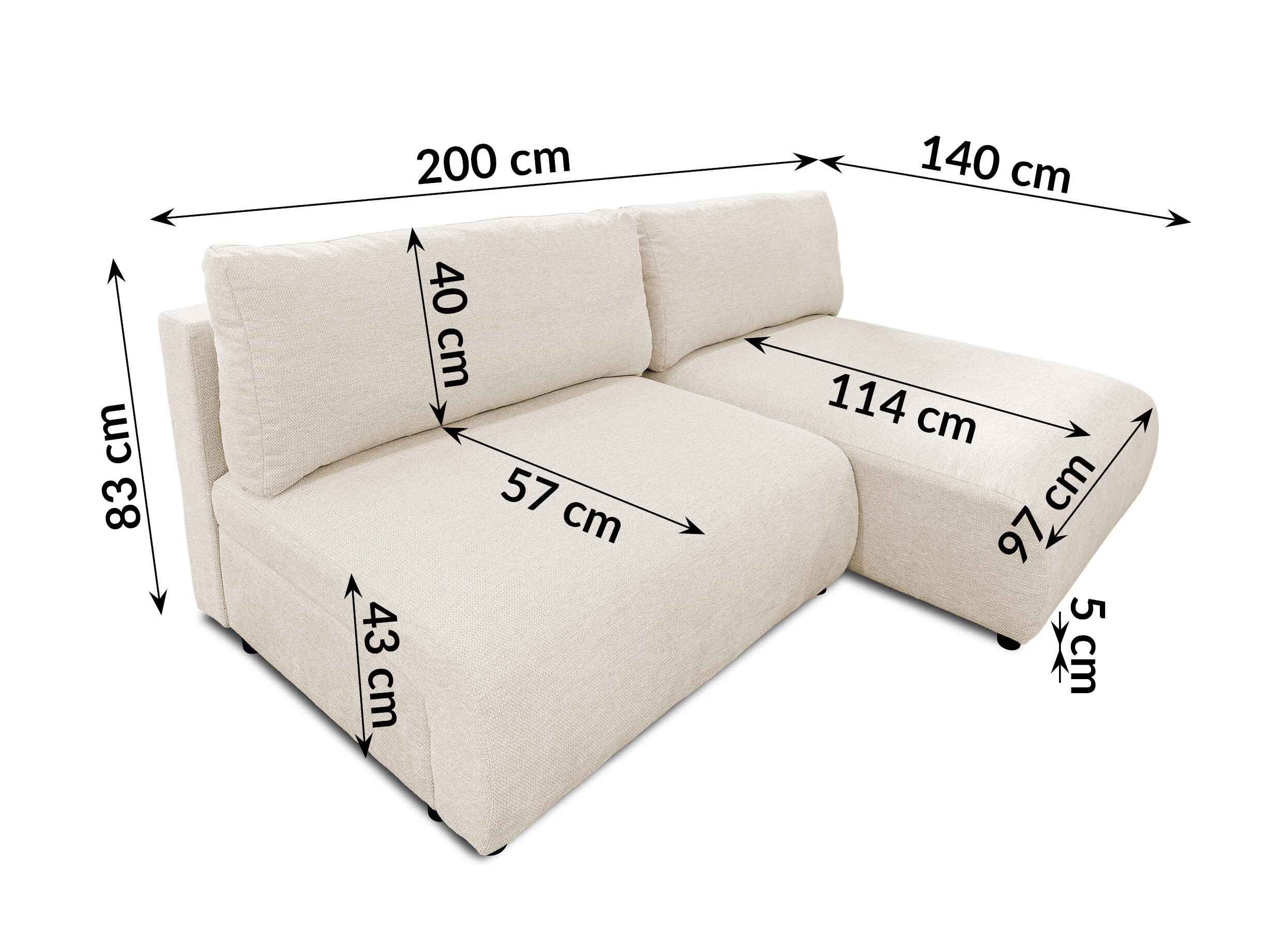 Hjørnesofa Rocklin 227 (Aragon 03)