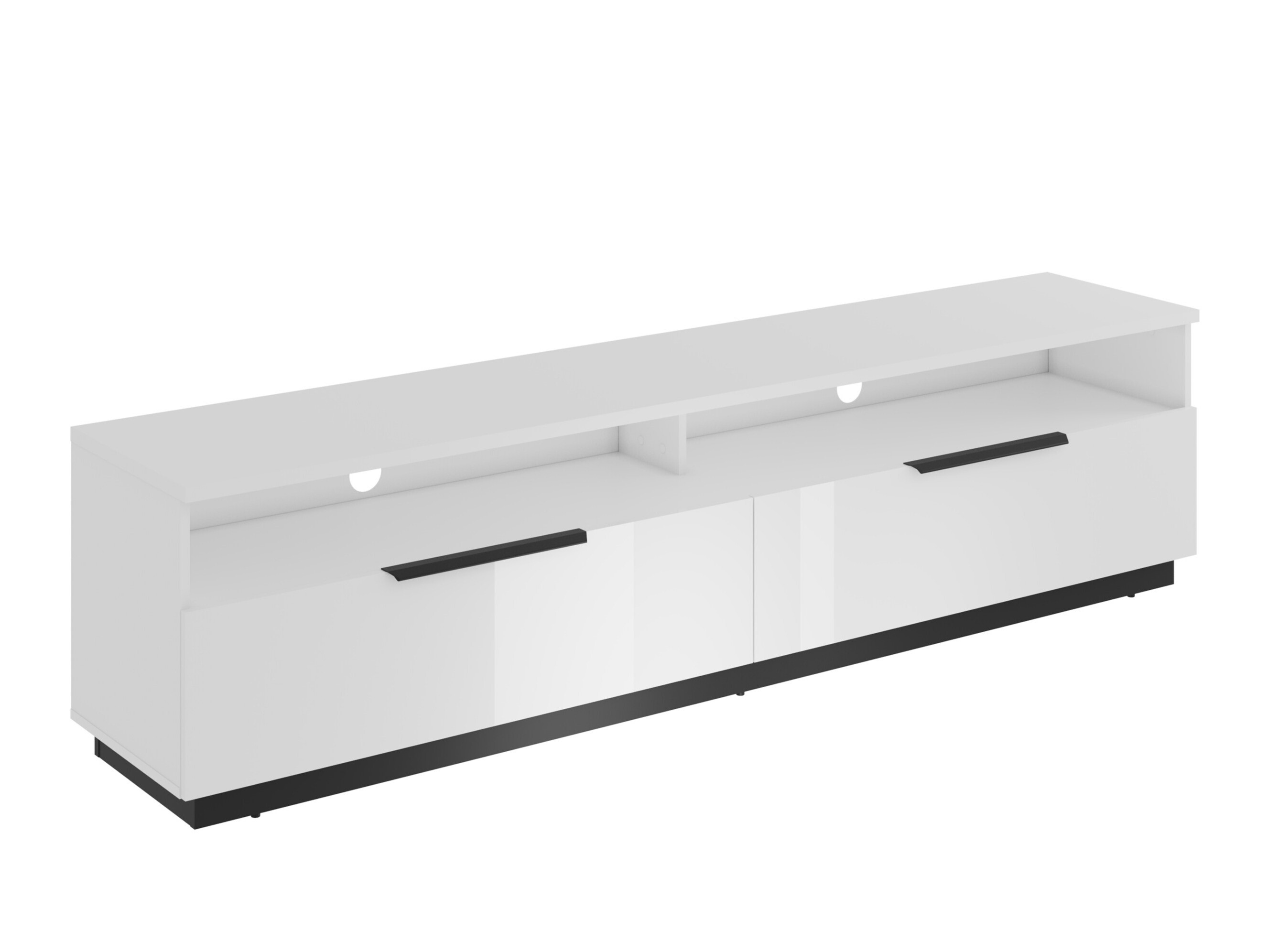 TV-bord Talevaro 102 (Hvid + Glansfuld hvid)
