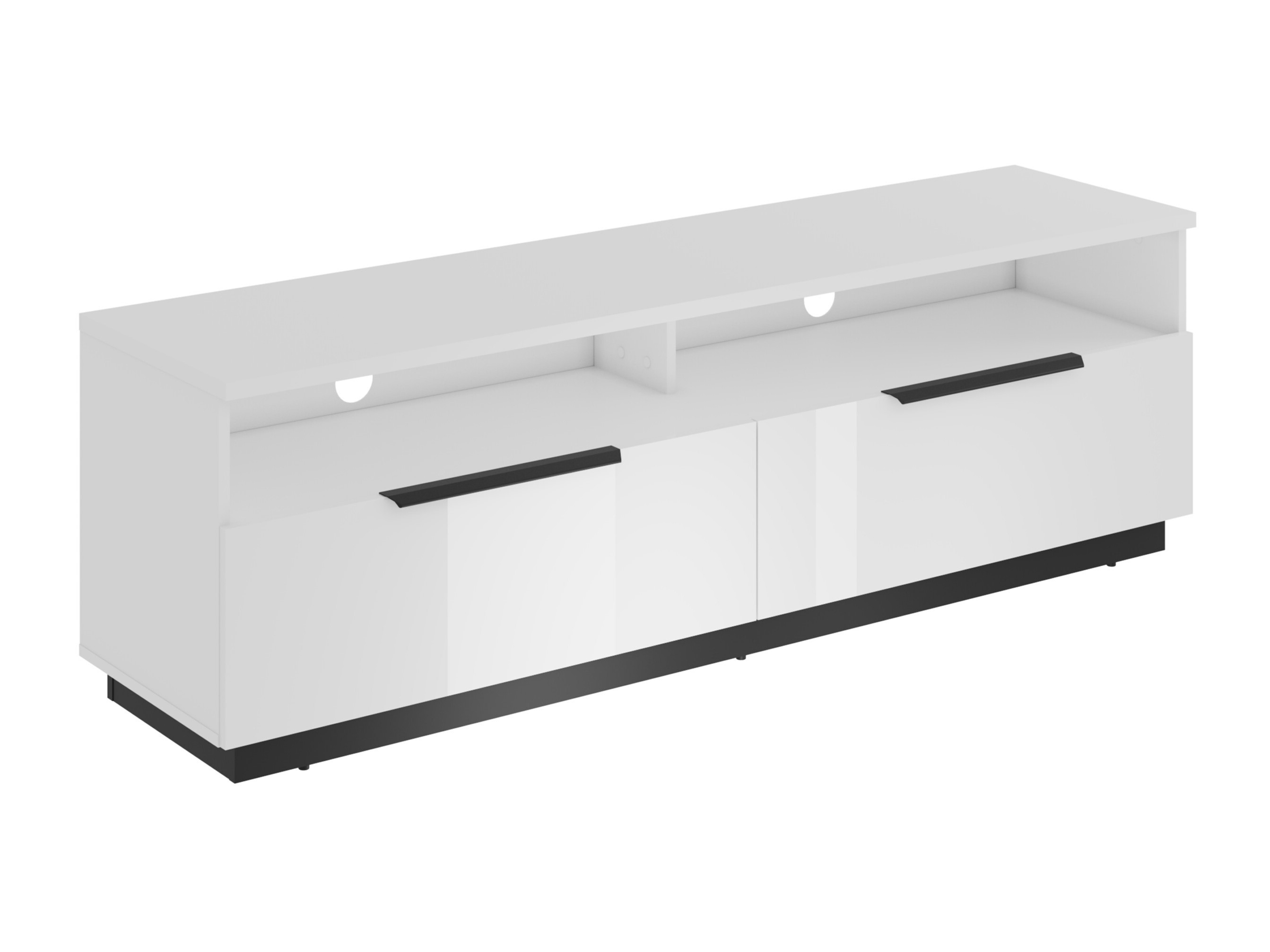 TV-bord Talevaro 103 (Hvid + Glansfuld hvid)