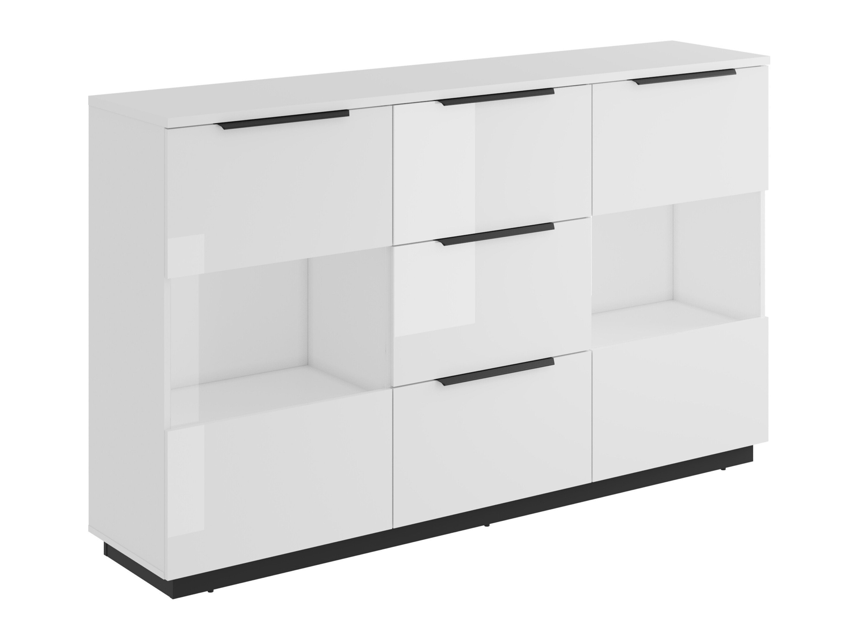 Kommode Talevaro 105 (Hvid + Glansfuld hvid)