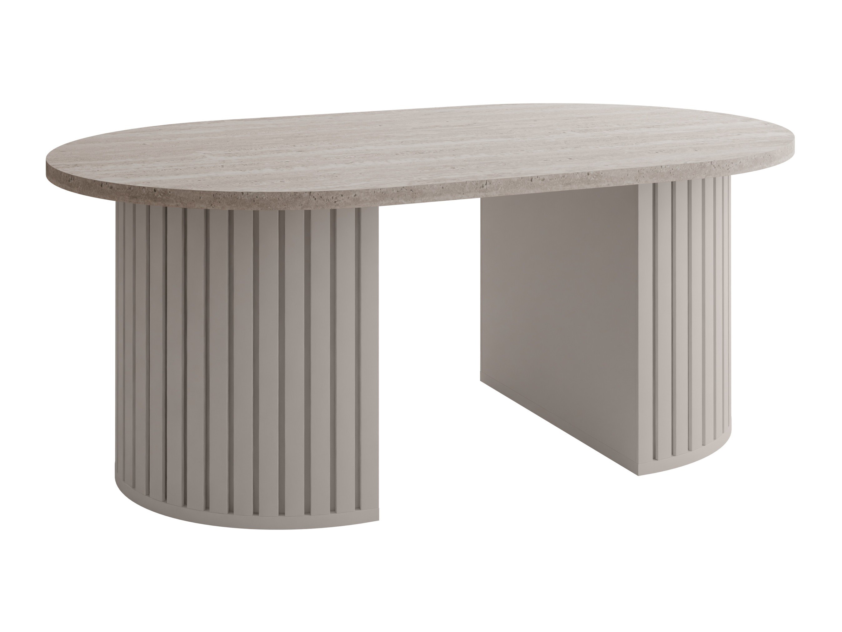 Sofabord Comfivo Ulma (Lys travertin + Beige)