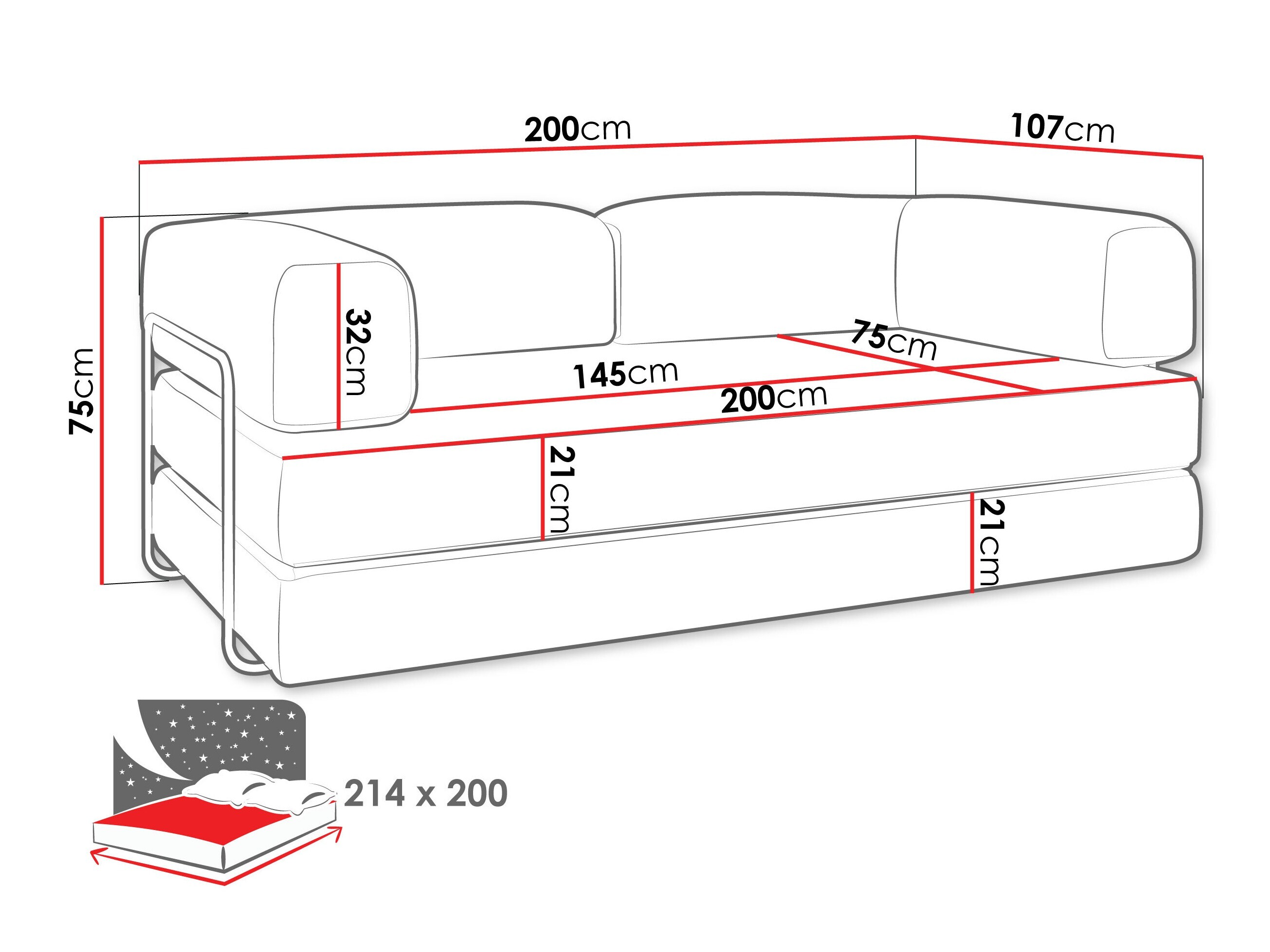 Sovesofa Nava (Cruz 15)