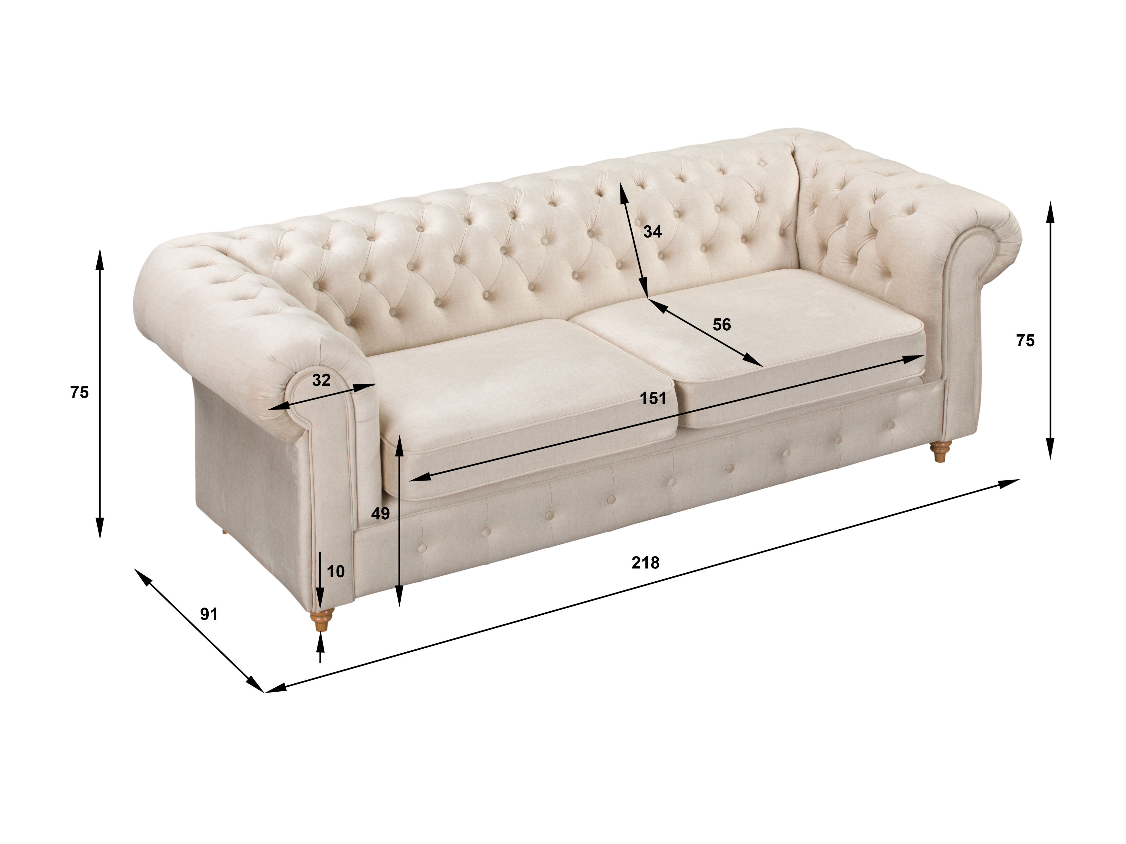 Chesterfield sofa Elitala 108 (Vogue 11)