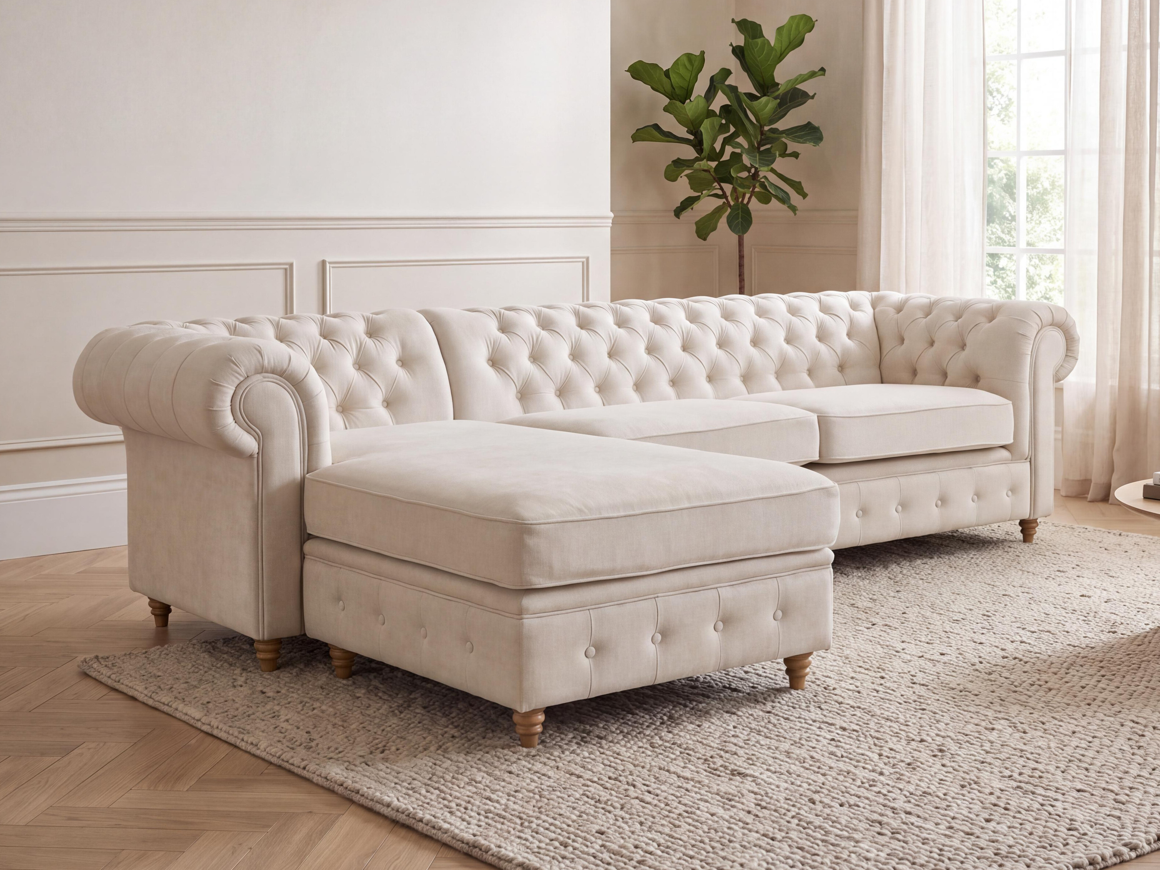 Chesterfield hjørnesofa Elitala 110 (Vogue 01)