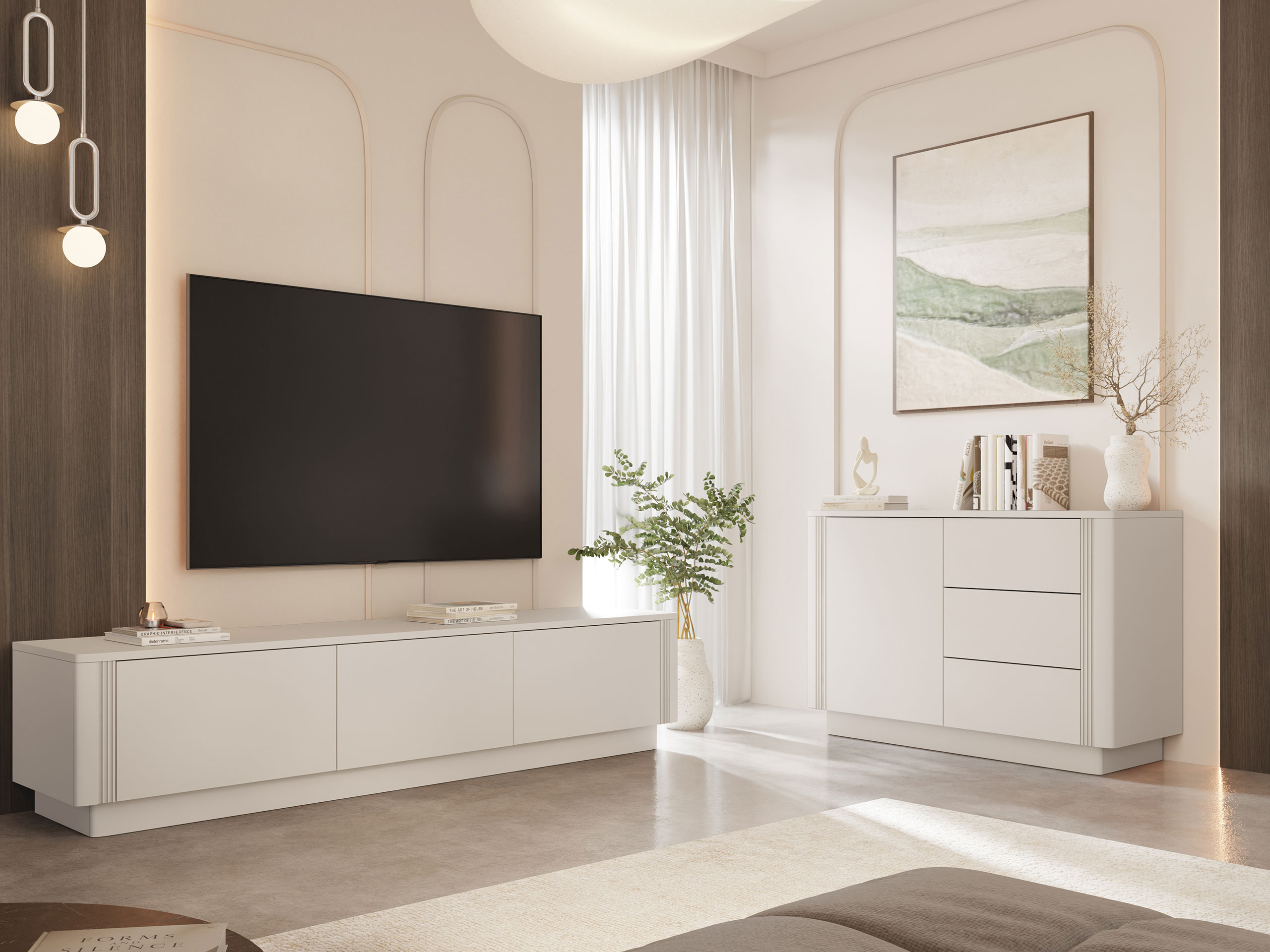 Stuemøbelsæt Comfivo Arbal II (Beige)