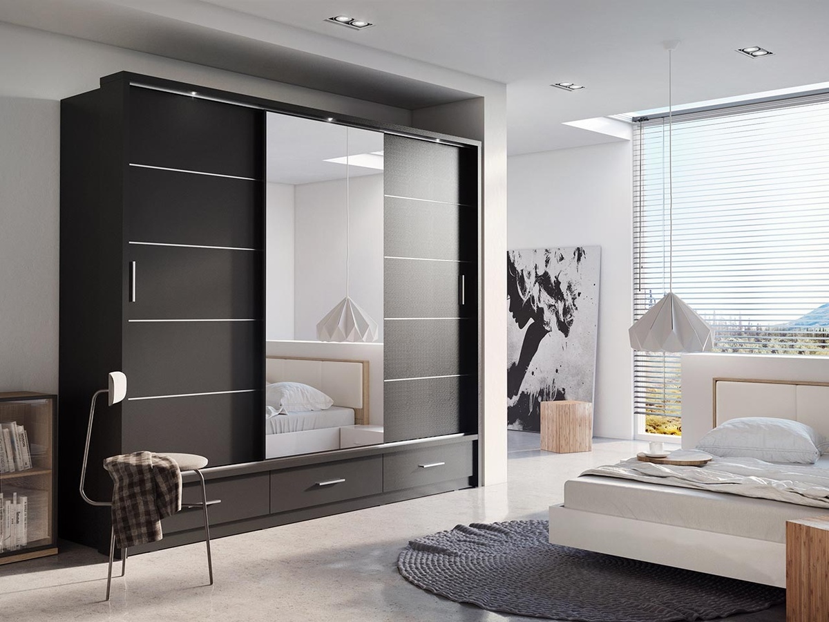 Garderobeskab Fresno 100 (Sort)